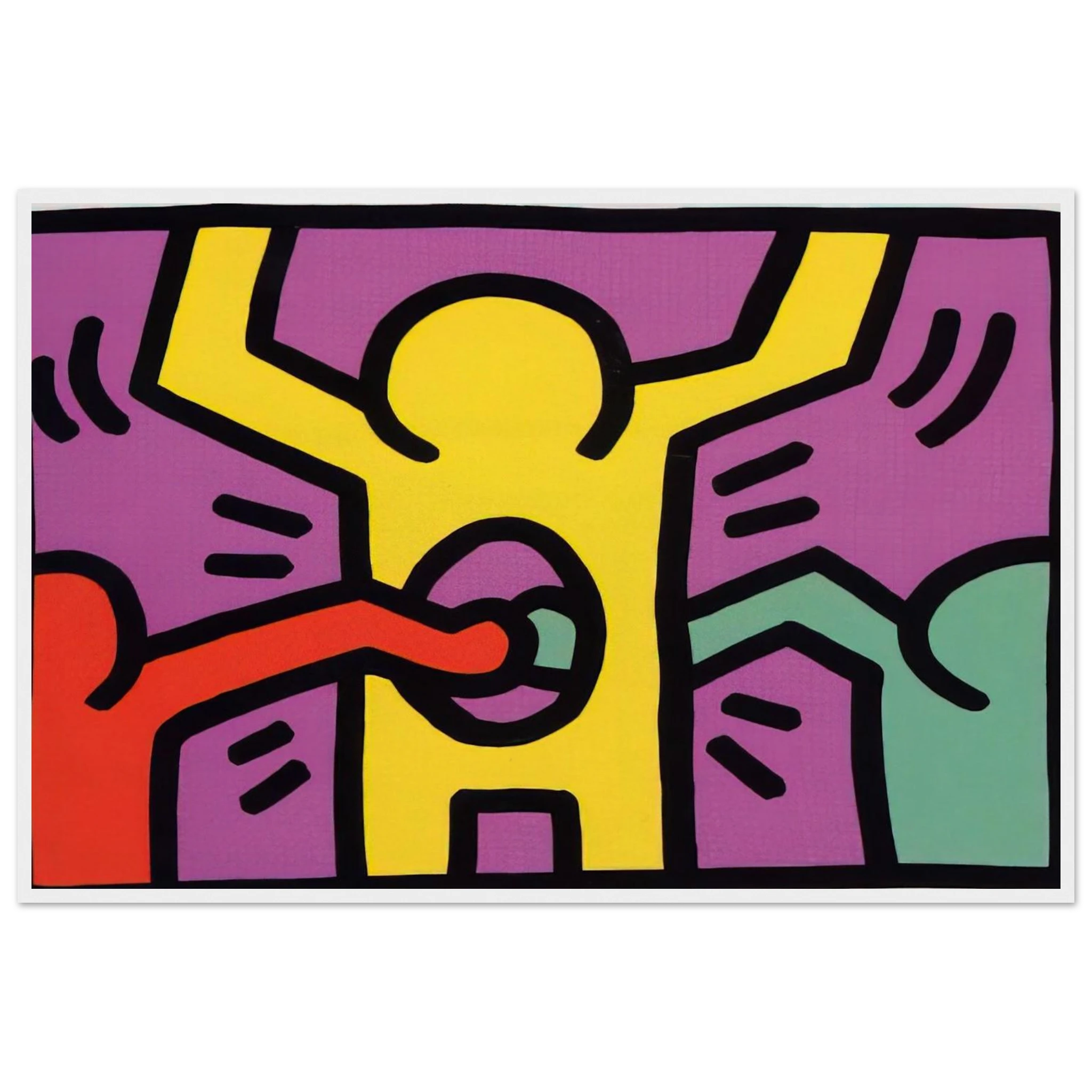POP SHOP 1 1987 Framed Poster | Keith Haring Framed Prints Wall Art | Keith Haring Prints
