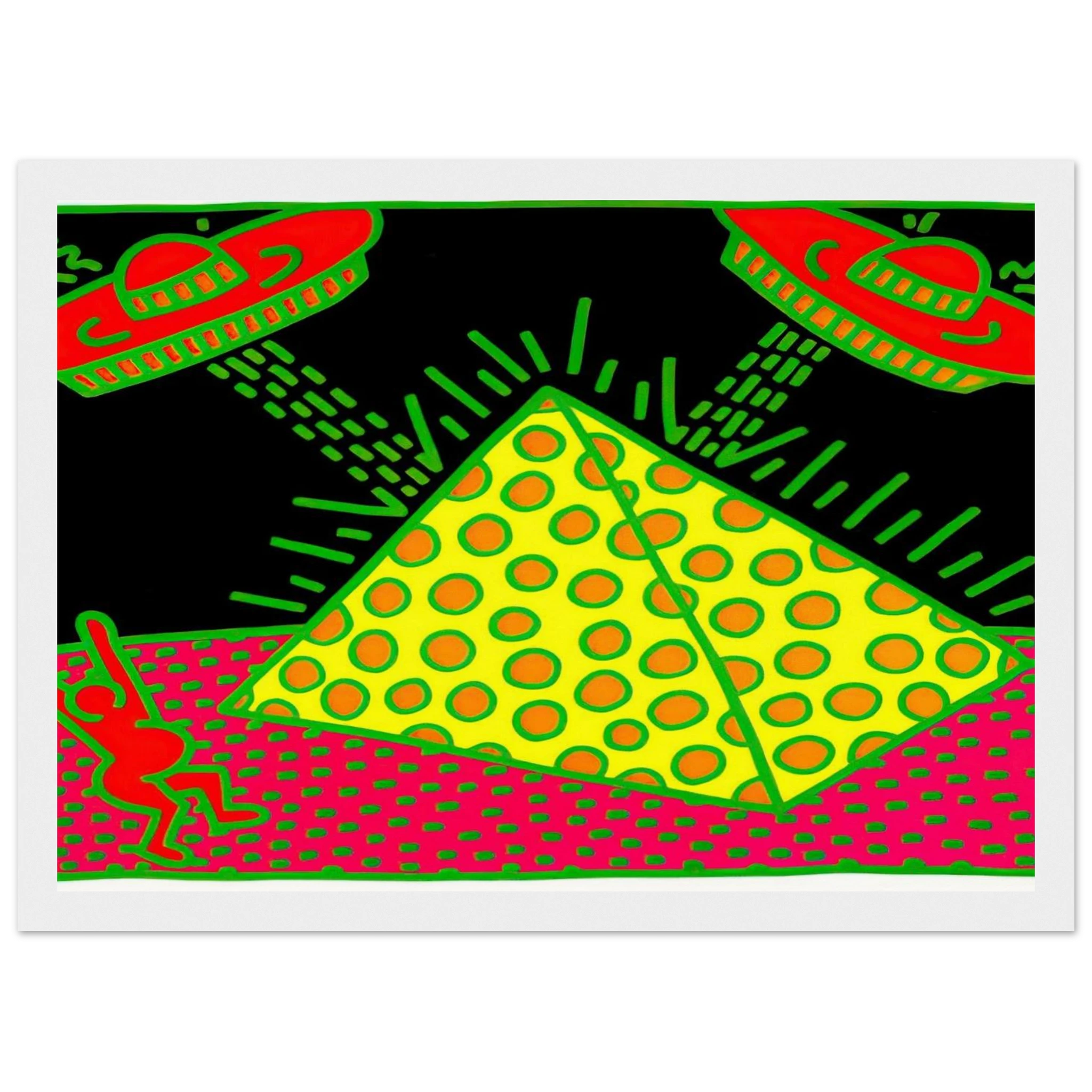 UNTITLED 1983 3 Framed Poster | Keith Haring Framed Prints Wall Art | Keith Haring Prints