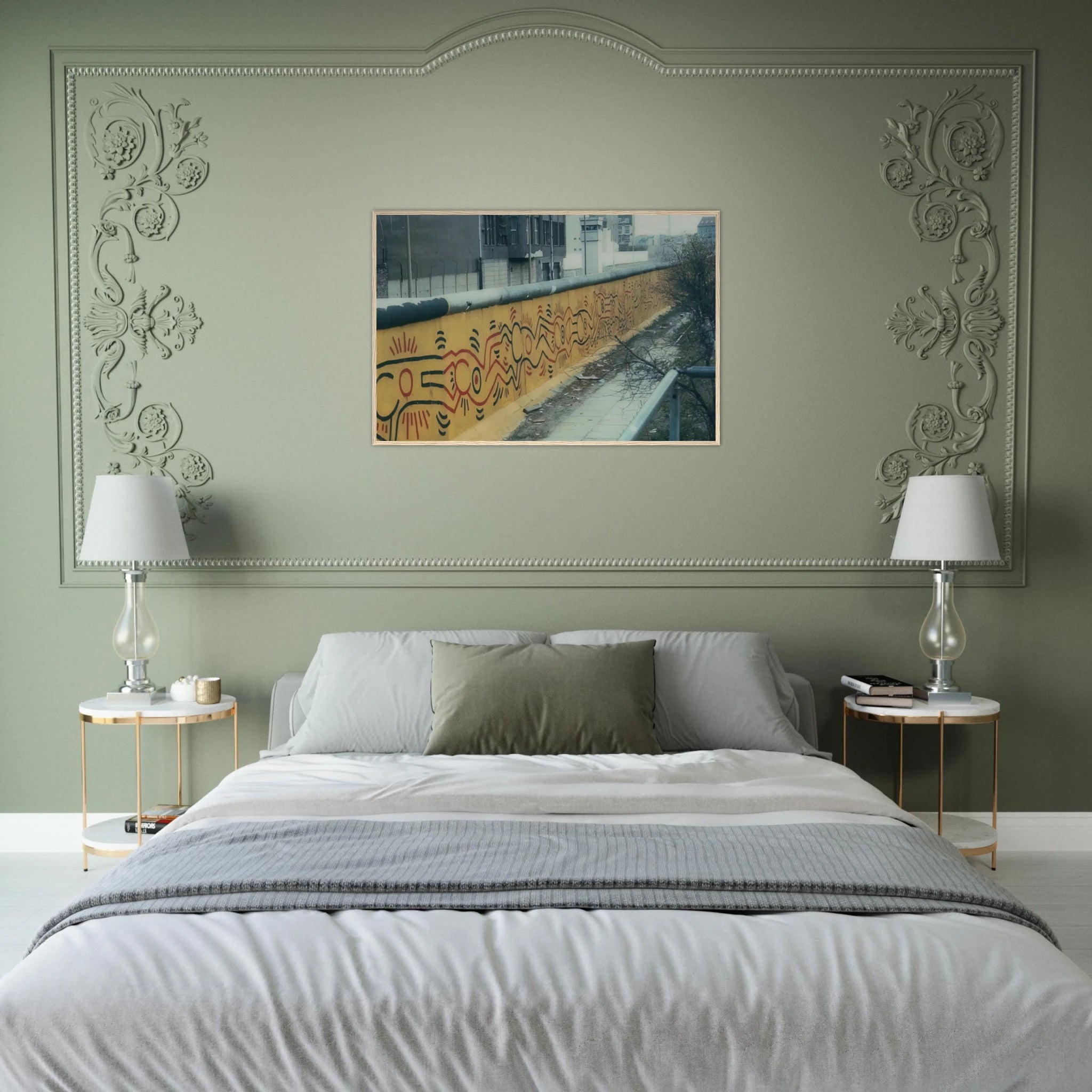 BERLIN MURAL 1986 Framed Poster | Keith Haring Framed Prints Wall Art | Keith Haring Prints