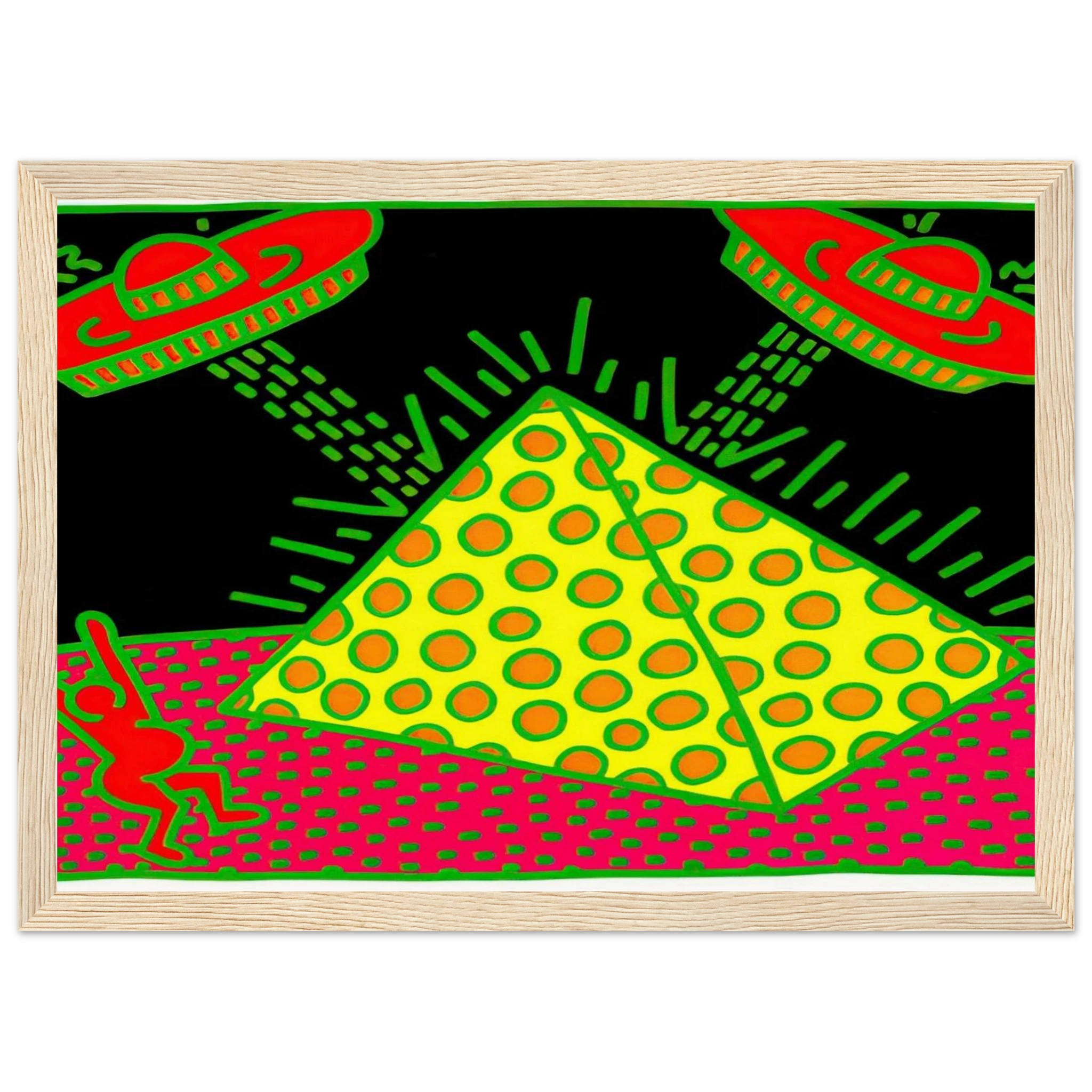 UNTITLED 1983 3 Framed Poster | Keith Haring Framed Prints Wall Art | Keith Haring Prints