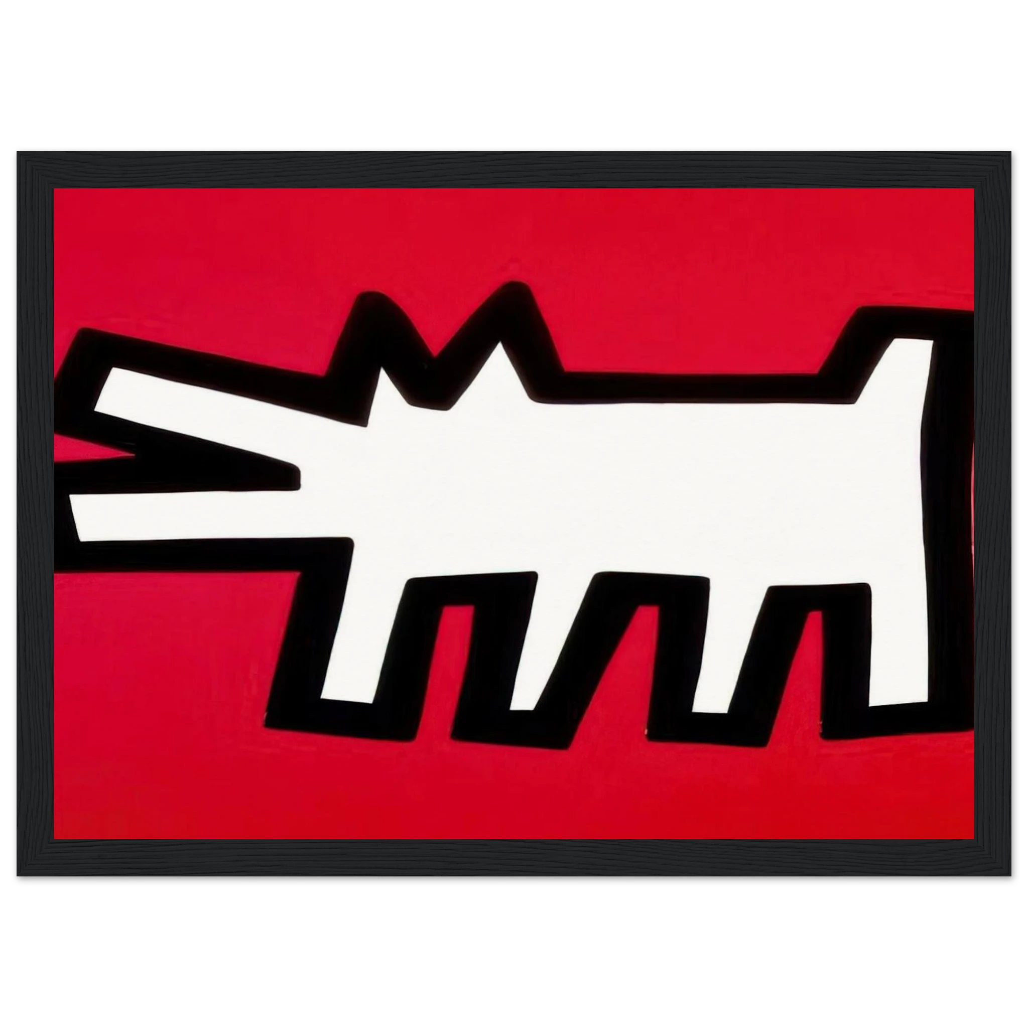 BARKING DOG 1990 Framed Poster | Keith Haring Framed Prints Wall Art | Keith Haring Prints