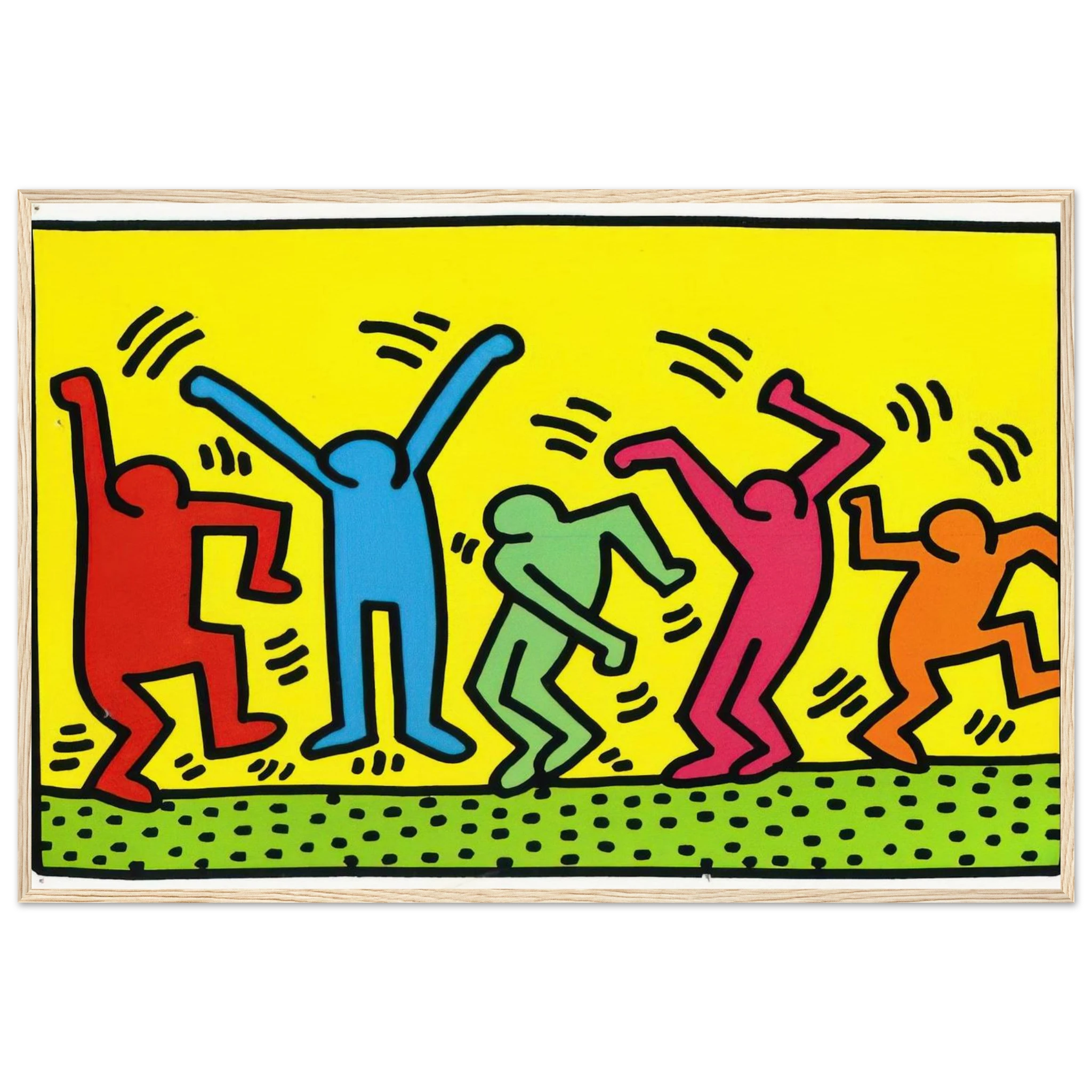 UNTITLED DANCE 1987 Framed Poster | Keith Haring Framed Prints Wall Art | Keith Haring Prints