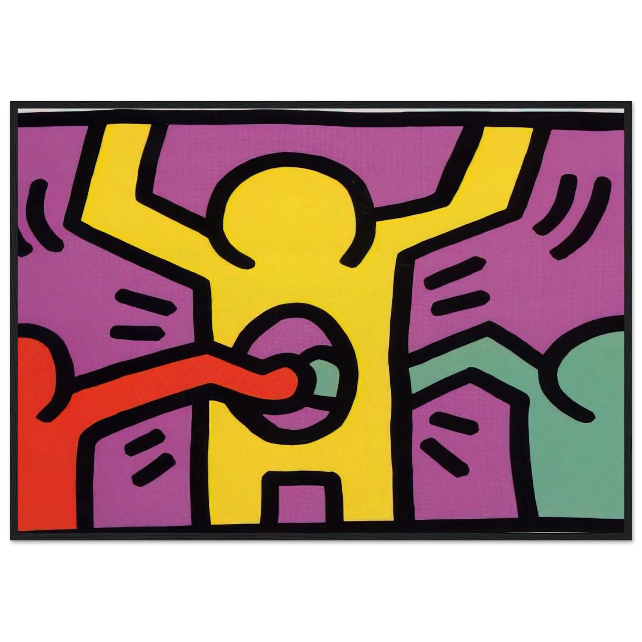 POP SHOP 1 1987 Framed Poster | Keith Haring Framed Prints Wall Art | Keith Haring Prints