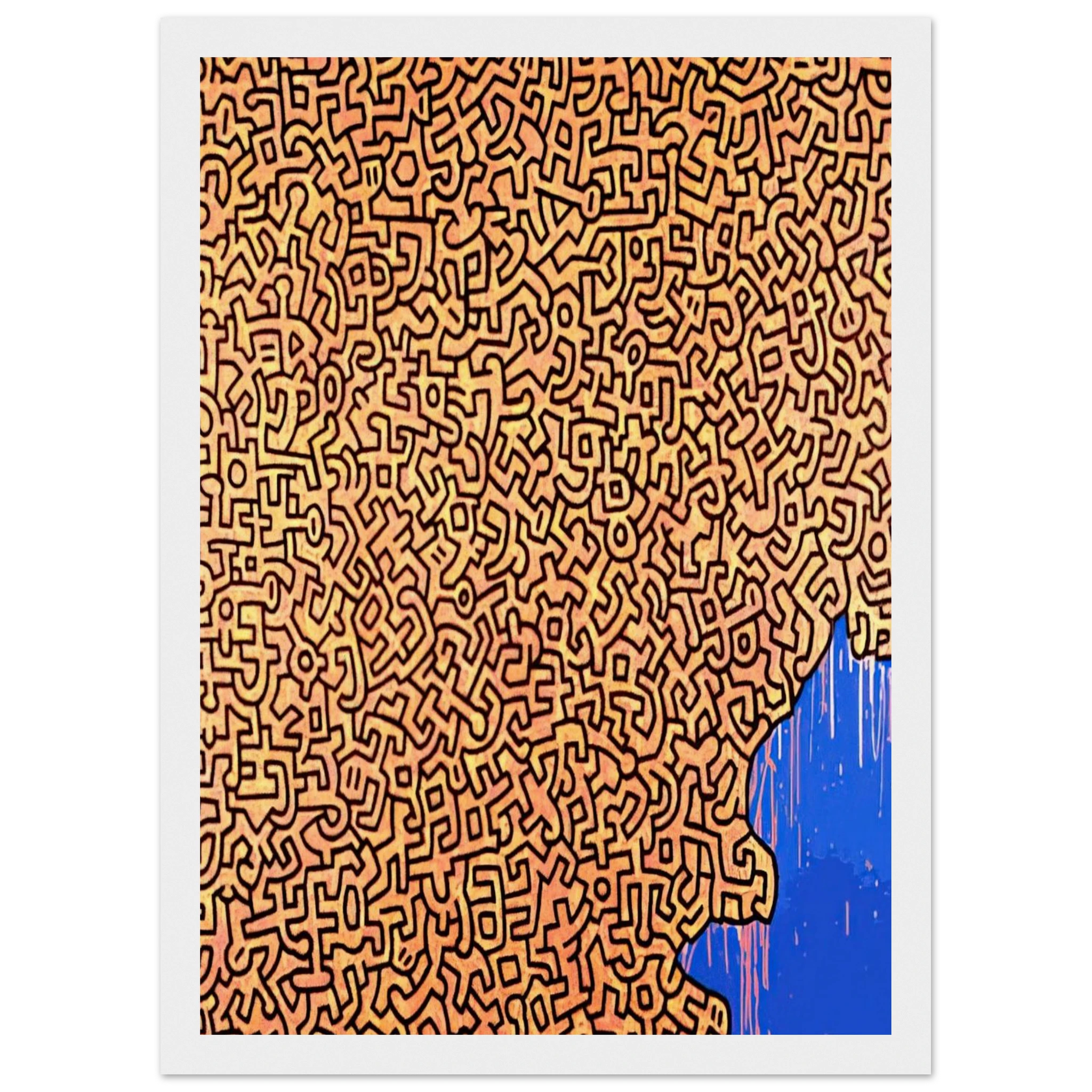 BRAZIL 1989 Framed Poster | Keith Haring Framed Prints Wall Art | Keith Haring Prints