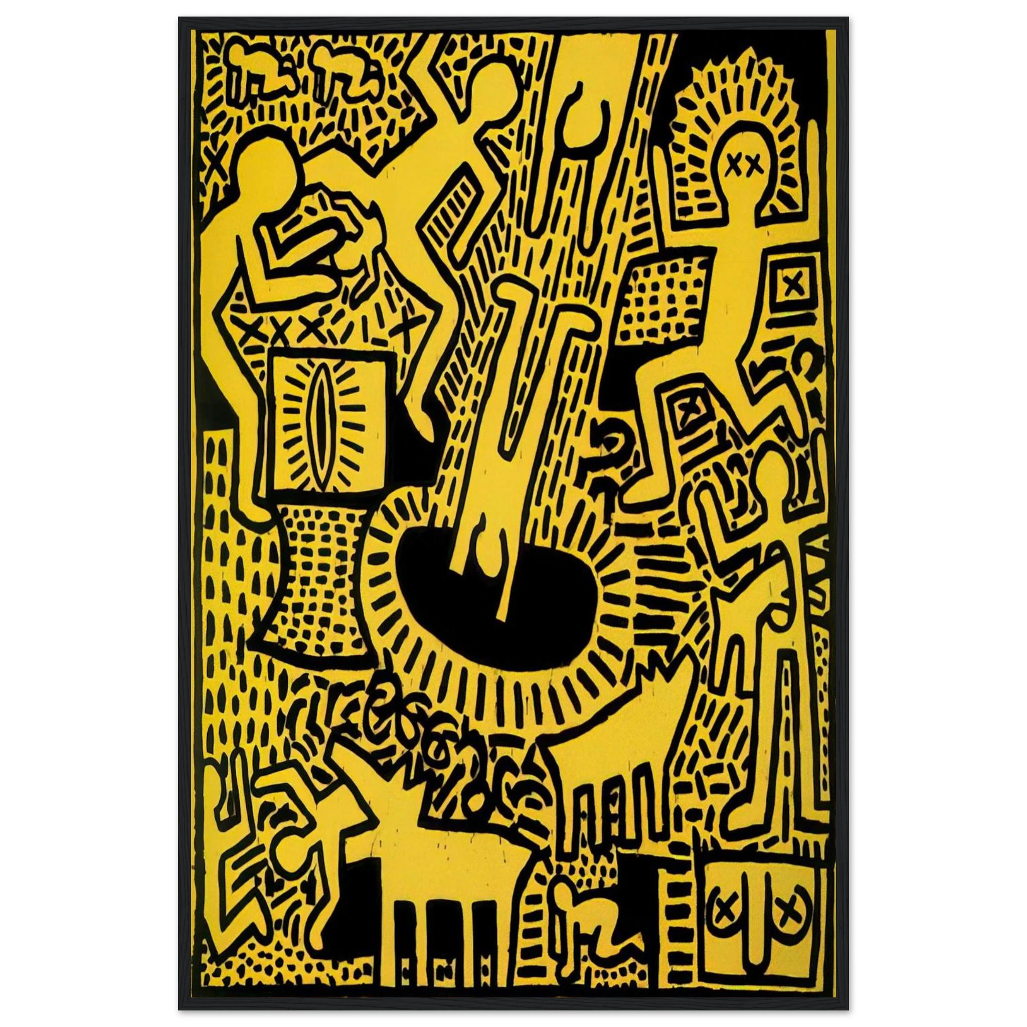 UNTITLED 1981 Framed Poster | Keith Haring Framed Prints Wall Art | Keith Haring Prints
