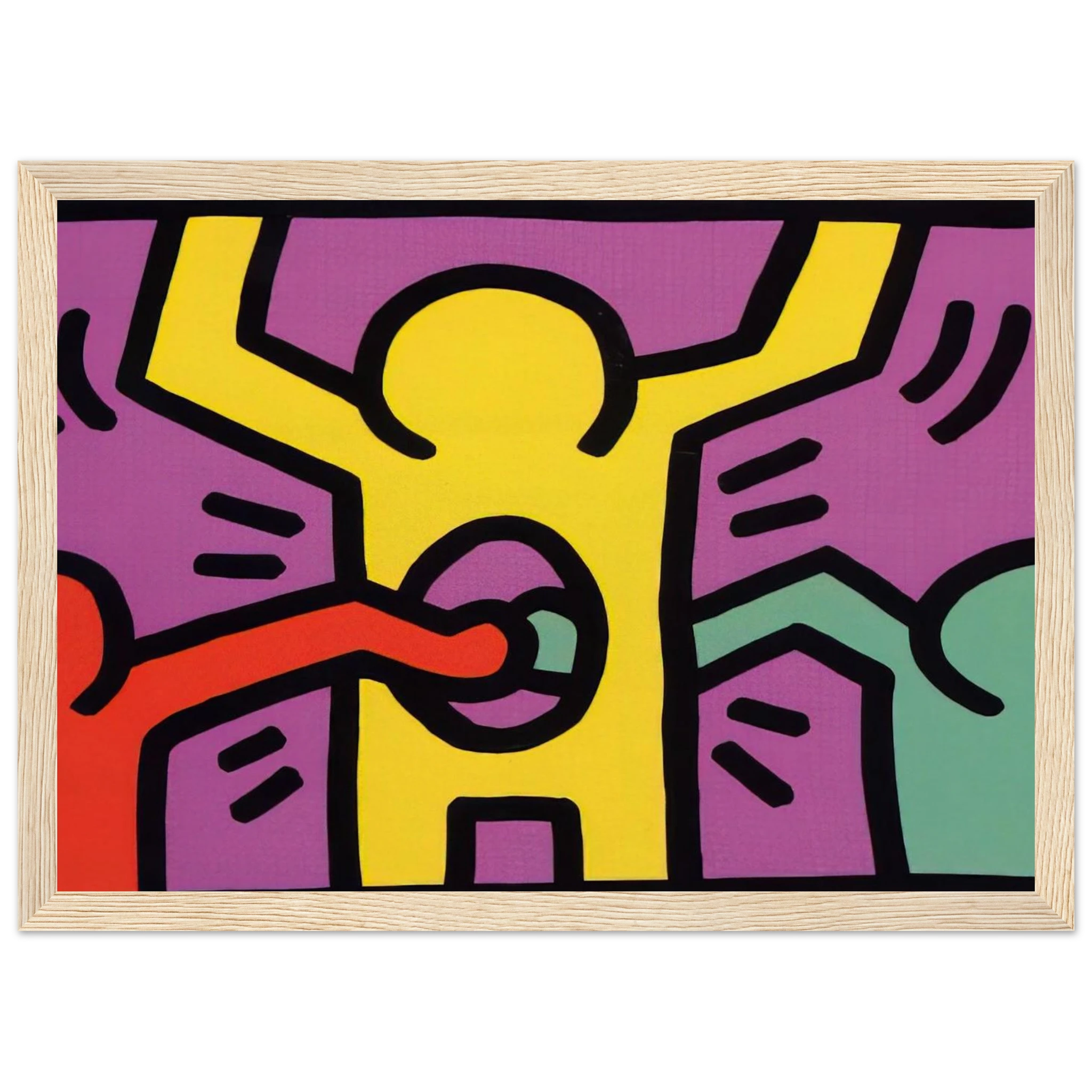 POP SHOP 1 1987 Framed Poster | Keith Haring Framed Prints Wall Art | Keith Haring Prints