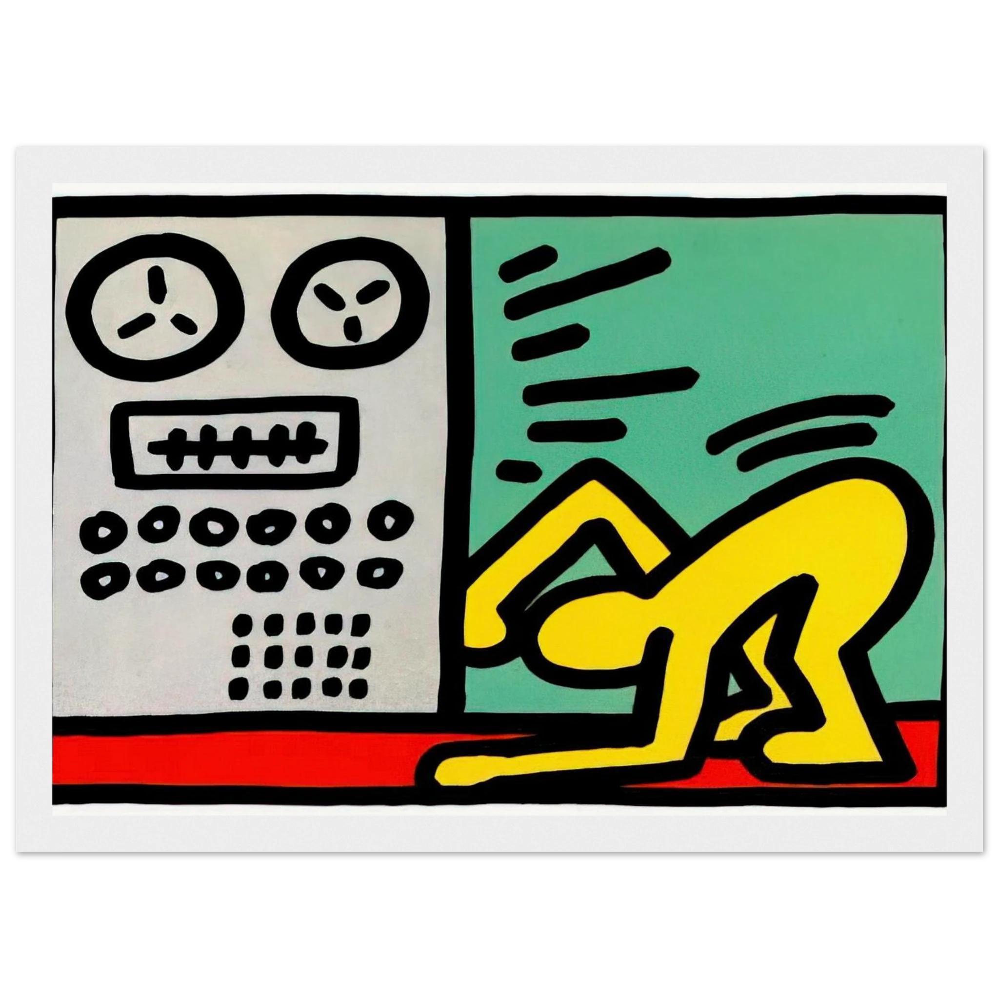 POP SHOP III 1989 Framed Poster | Keith Haring Framed Prints Wall Art | Keith Haring Prints