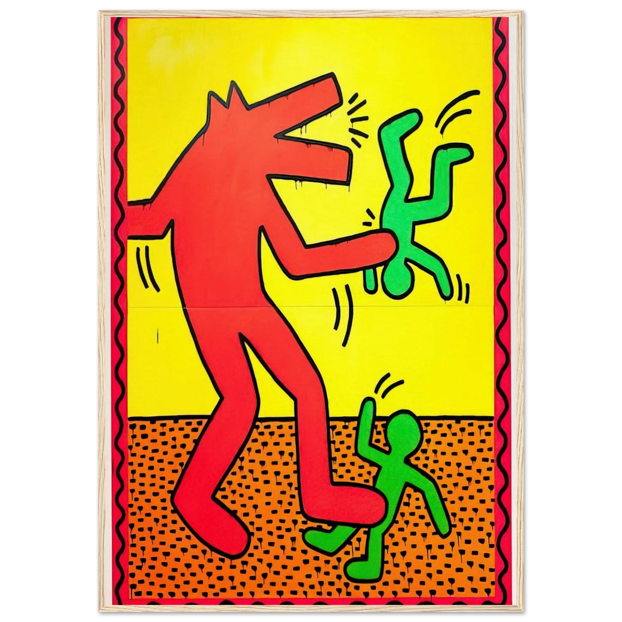 UNTITLED 1982 1 Framed Poster | Keith Haring Framed Prints Wall Art | Keith Haring Prints