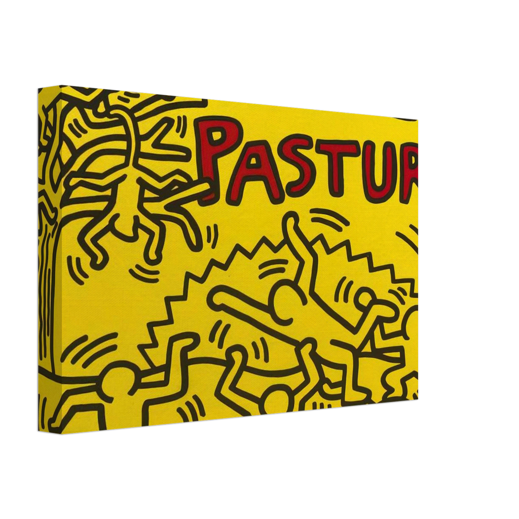 A POSTER FOR THE BILL T JONES AND ARNIE ZANE PERFORMANCE PIECE SECRET PASTURES 1984 Canvas | Keith Haring Canvas | Keith Haring Prints