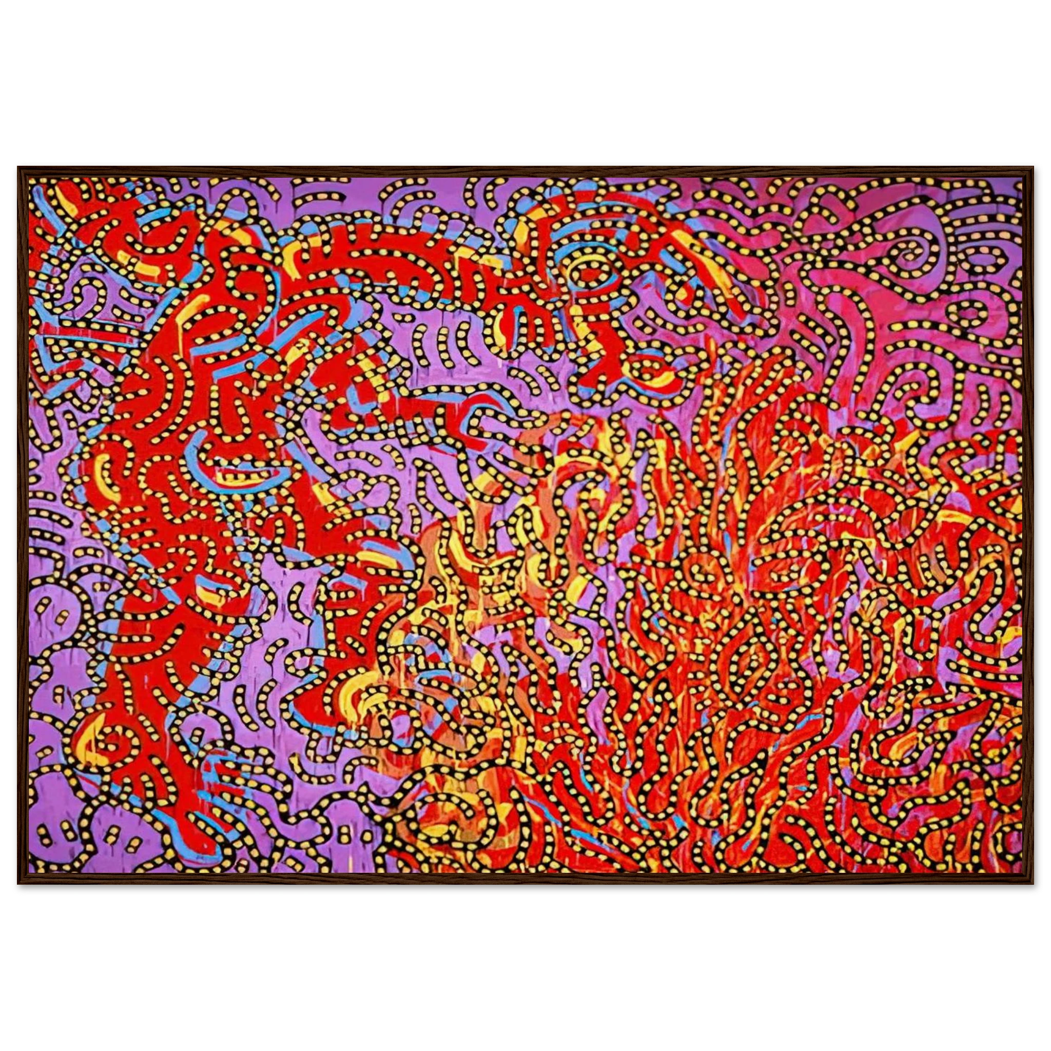 MOSES AND THE BURNING BUSH 1985 Framed Poster | Keith Haring Framed Prints Wall Art | Keith Haring Prints