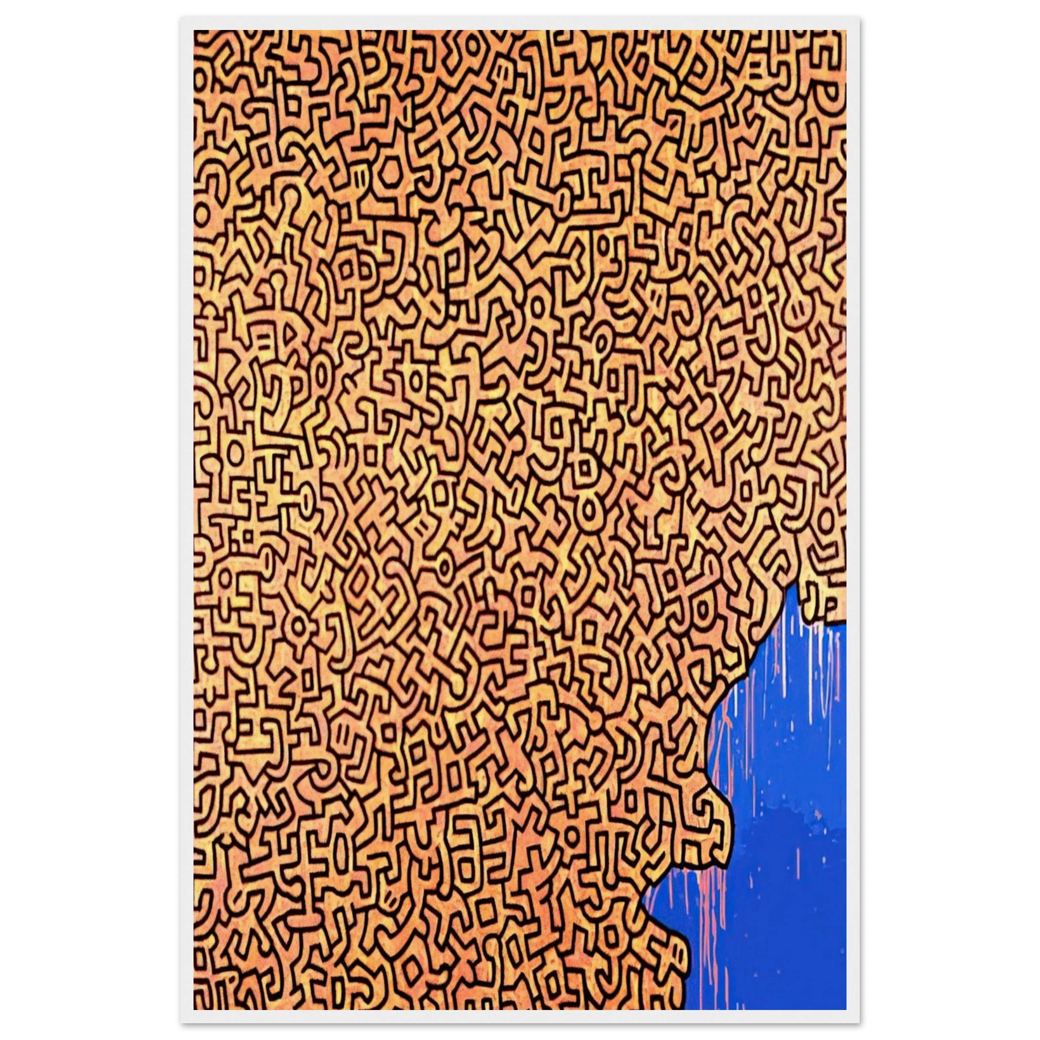 BRAZIL 1989 Framed Poster | Keith Haring Framed Prints Wall Art | Keith Haring Prints