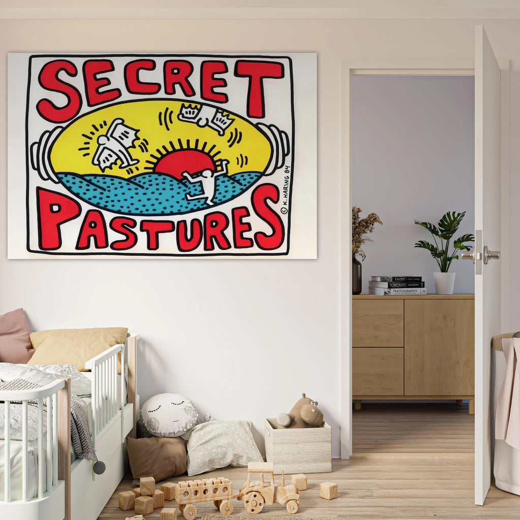 PROMOTIONAL POSTER FOR SECRET PASTURES 1984 Poster | Keith Haring Poster | Keith Haring Prints