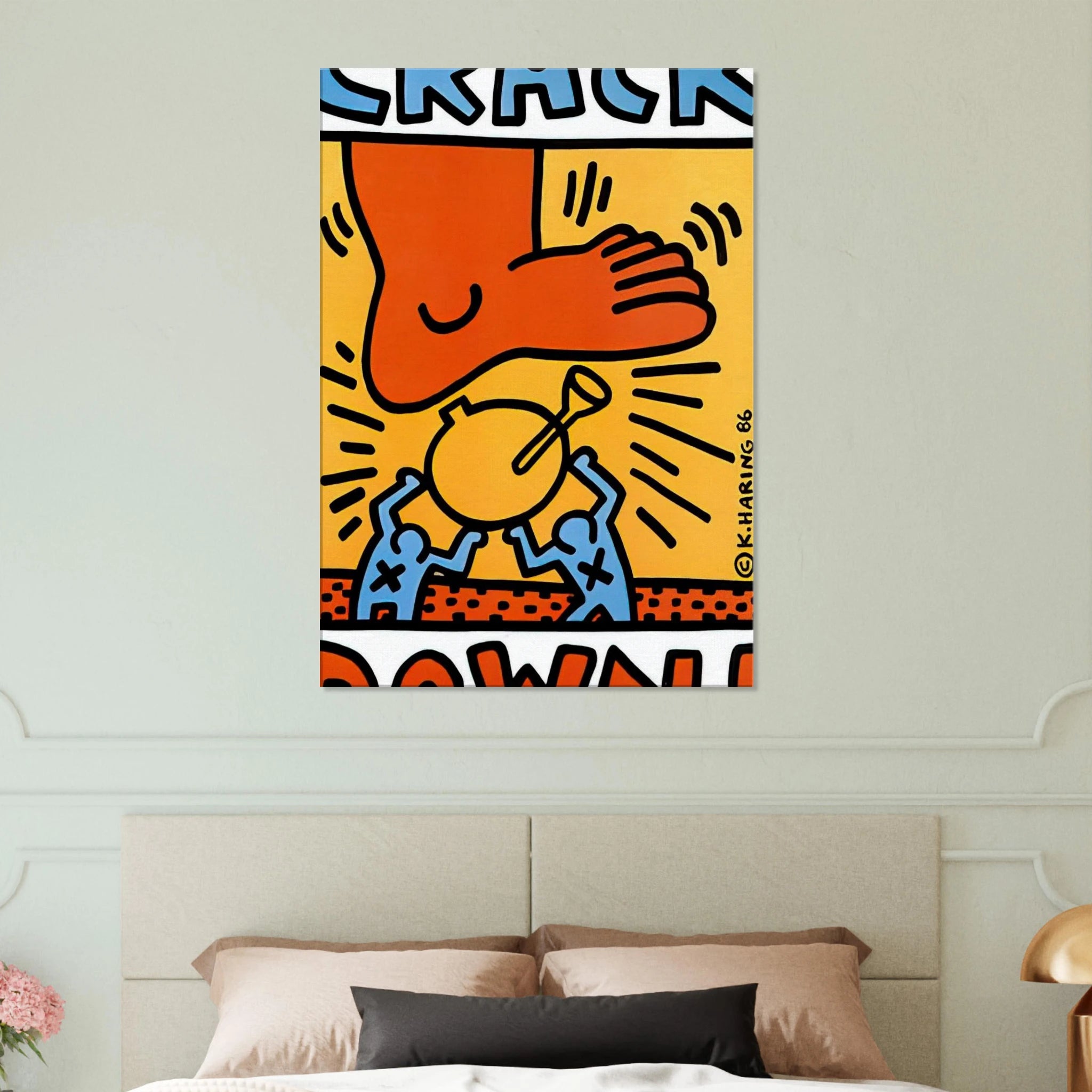 CRACK DOWN 1986 Canvas | Keith Haring Canvas | Keith Haring Prints