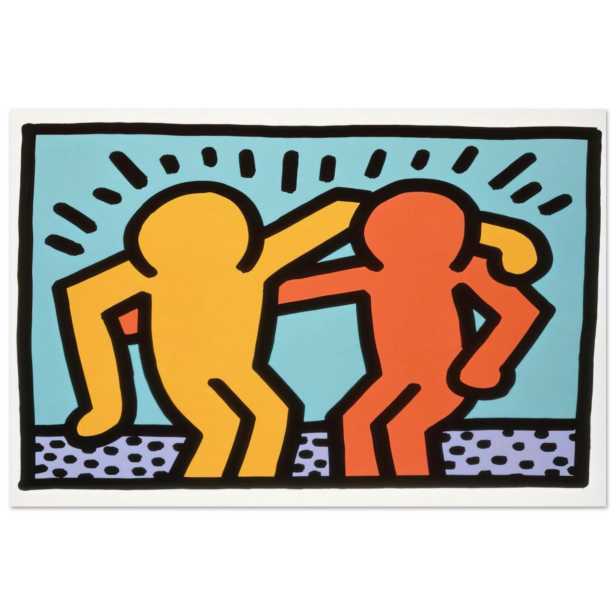 BEST BUDDIES 1990 Poster | Keith Haring Poster | Keith Haring Prints