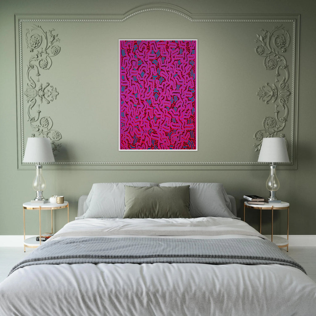 UNTITLED 1984 Framed Poster | Keith Haring Framed Prints Wall Art | Keith Haring Prints