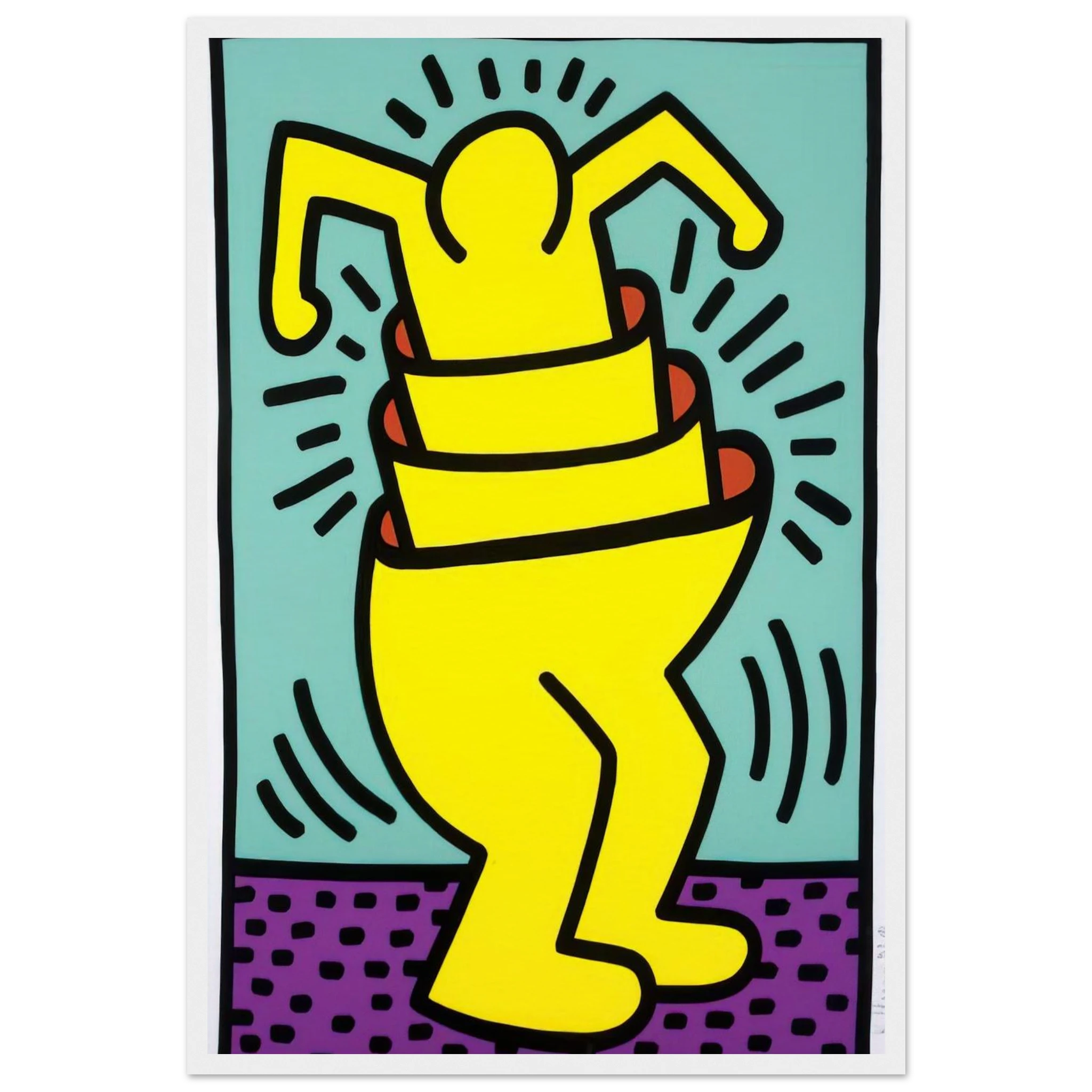 UNTITLED 1989 Framed Poster | Keith Haring Framed Prints Wall Art | Keith Haring Prints