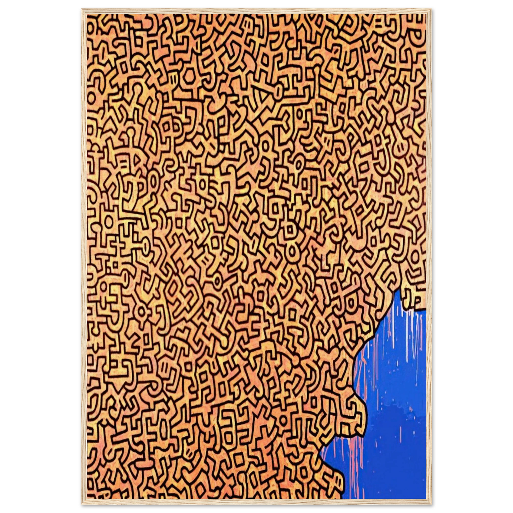 BRAZIL 1989 Framed Poster | Keith Haring Framed Prints Wall Art | Keith Haring Prints