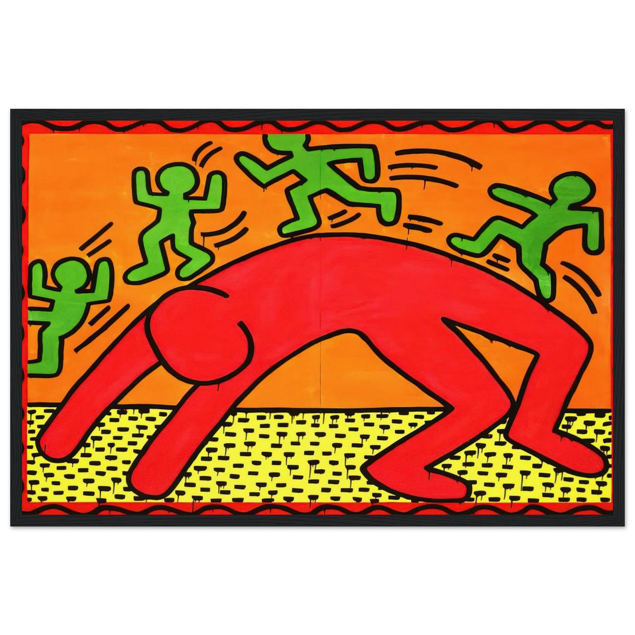 UNTITLED 1982 2 Framed Poster | Keith Haring Framed Prints Wall Art | Keith Haring Prints