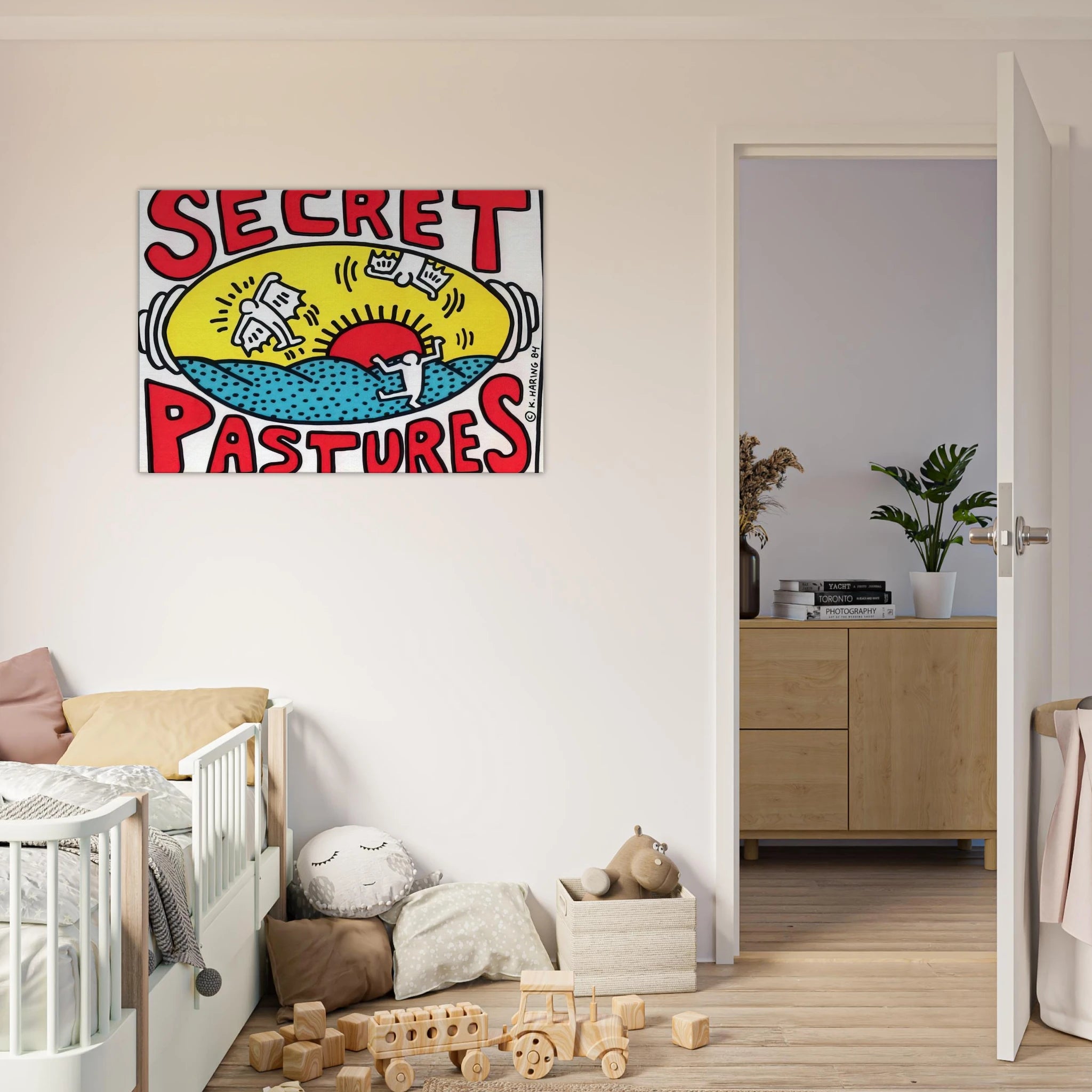 PROMOTIONAL POSTER FOR SECRET PASTURES 1984 Canvas | Keith Haring Canvas | Keith Haring Prints