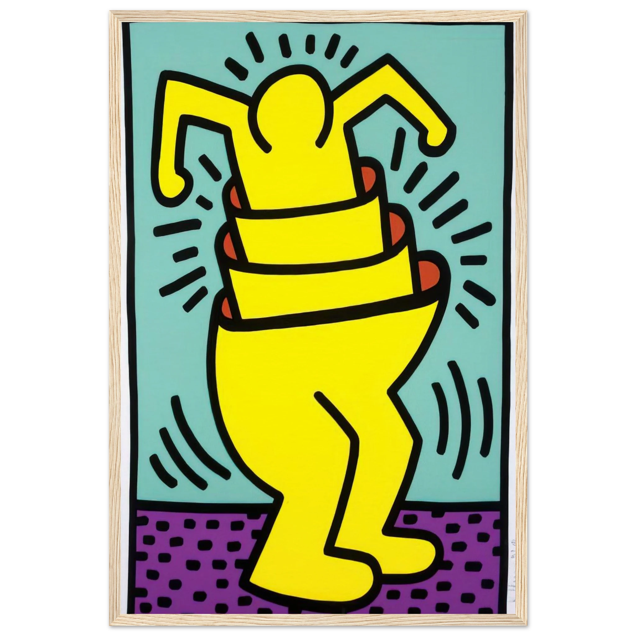 UNTITLED 1989 Framed Poster | Keith Haring Framed Prints Wall Art | Keith Haring Prints
