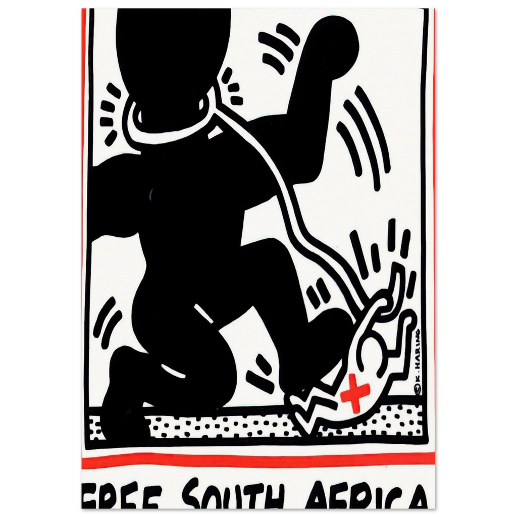 FREE SOUTH AFRICA 1985 Poster | Keith Haring Poster | Keith Haring Prints
