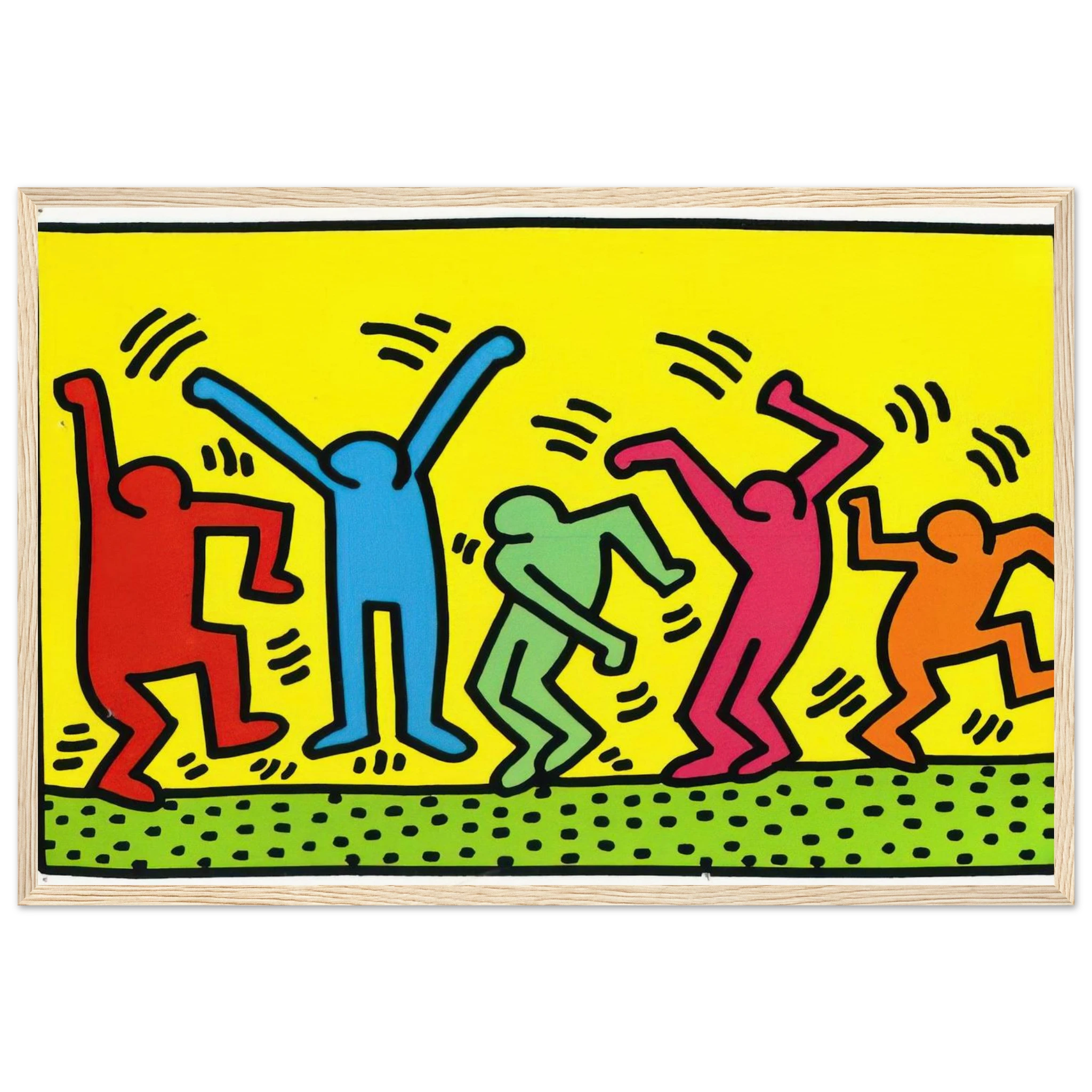 UNTITLED DANCE 1987 Framed Poster | Keith Haring Framed Prints Wall Art | Keith Haring Prints