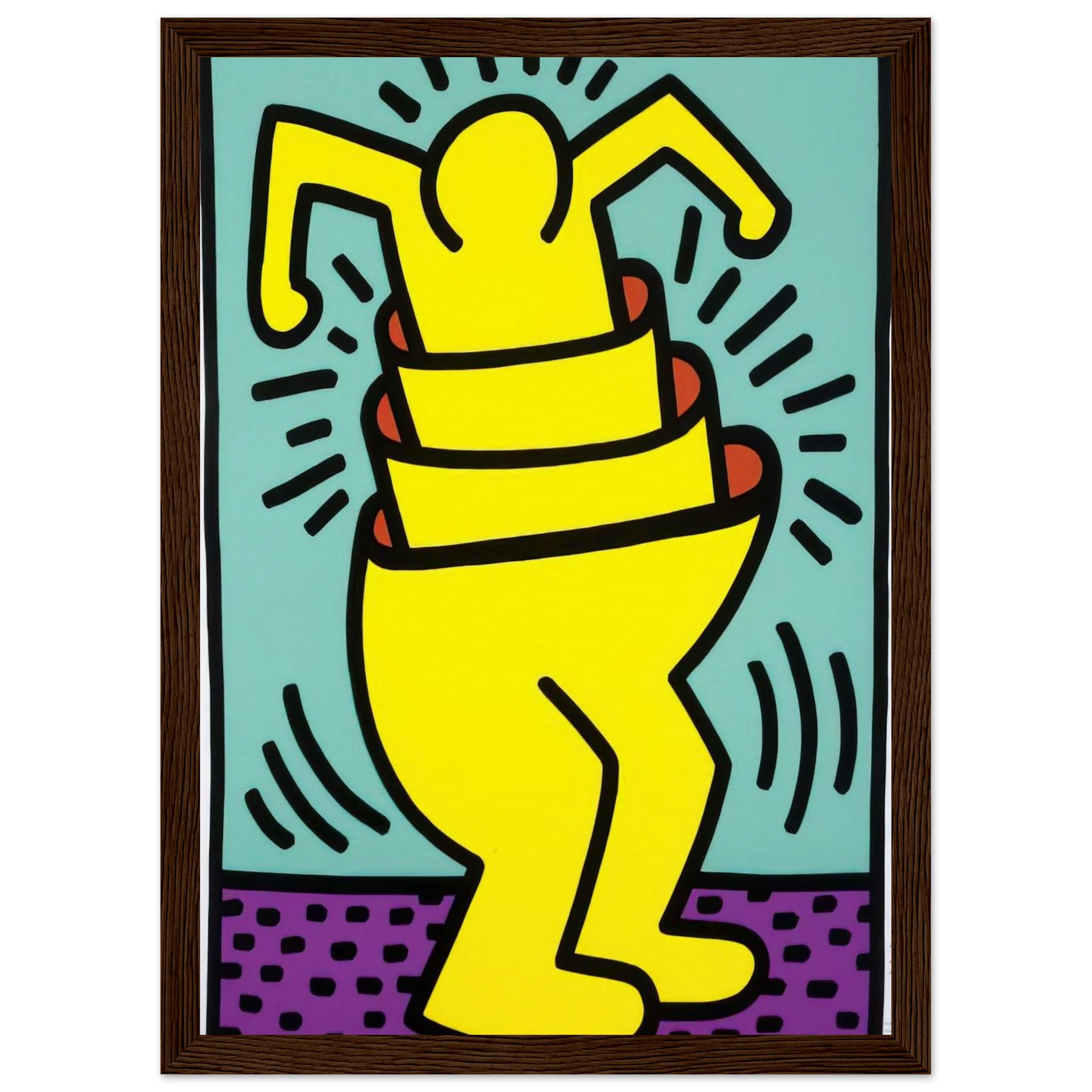 UNTITLED 1989 Framed Poster | Keith Haring Framed Prints Wall Art | Keith Haring Prints
