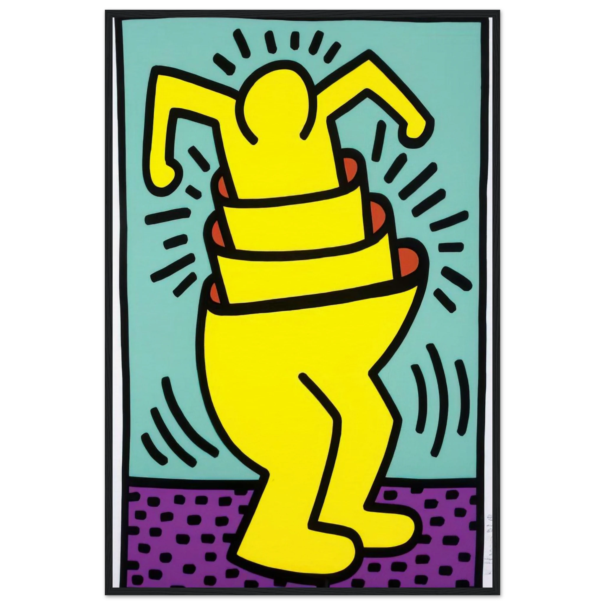 UNTITLED 1989 Framed Poster | Keith Haring Framed Prints Wall Art | Keith Haring Prints