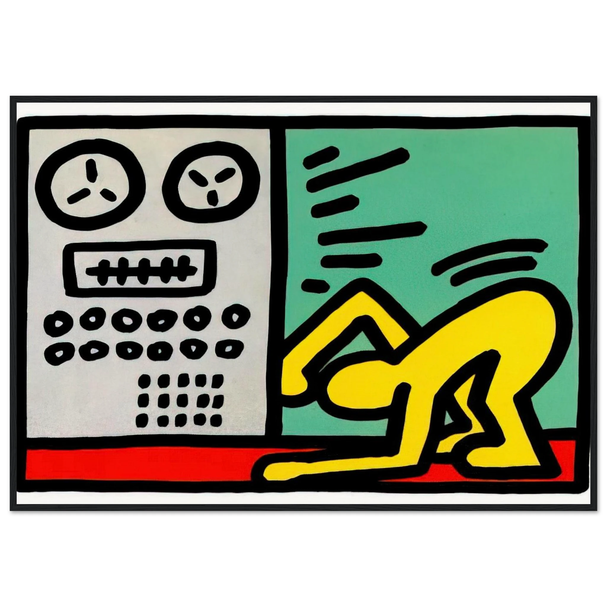 POP SHOP III 1989 Framed Poster | Keith Haring Framed Prints Wall Art | Keith Haring Prints