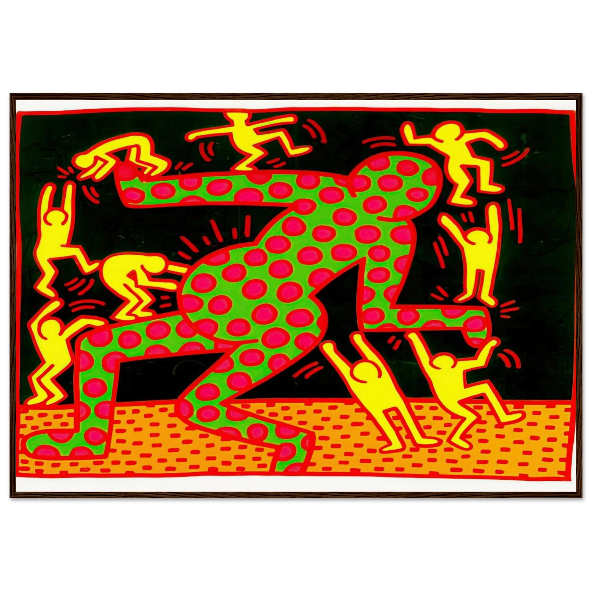 UNTITLED 1983 2 Framed Poster | Keith Haring Framed Prints Wall Art | Keith Haring Prints