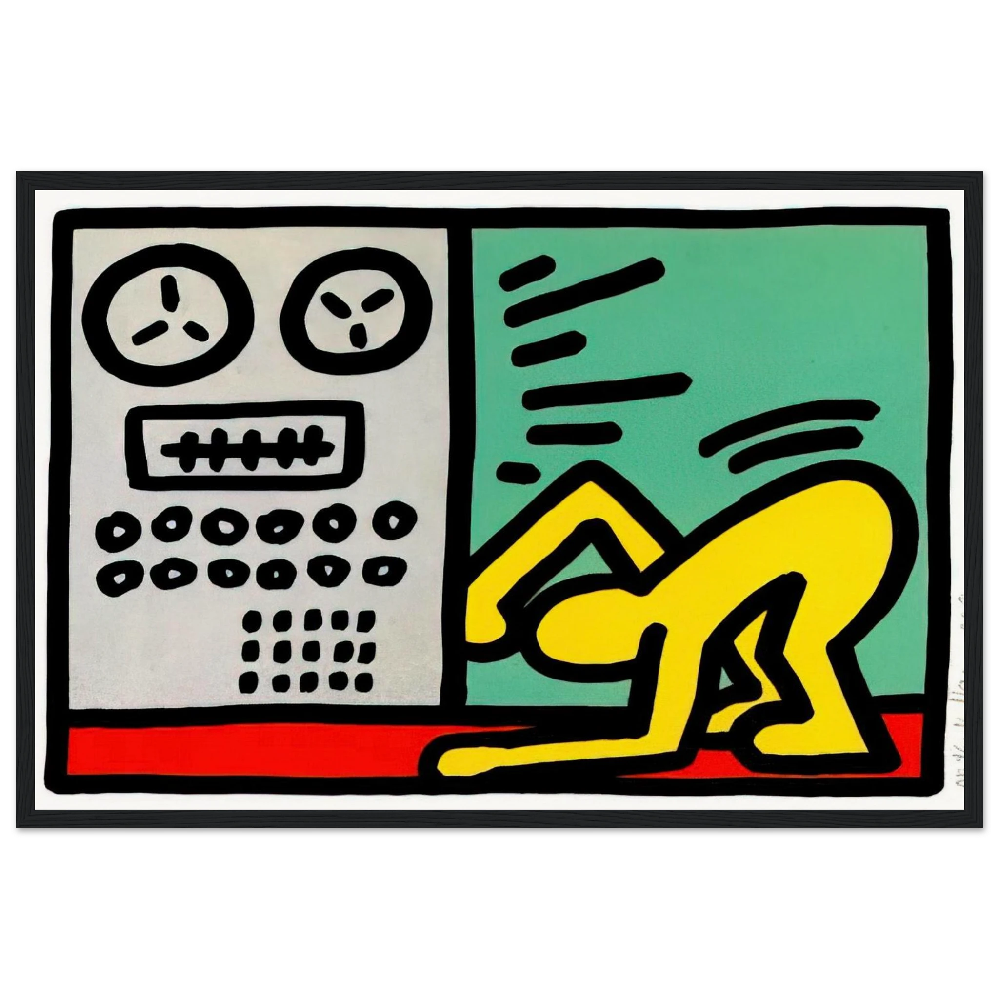 POP SHOP III 1989 Framed Poster | Keith Haring Framed Prints Wall Art | Keith Haring Prints