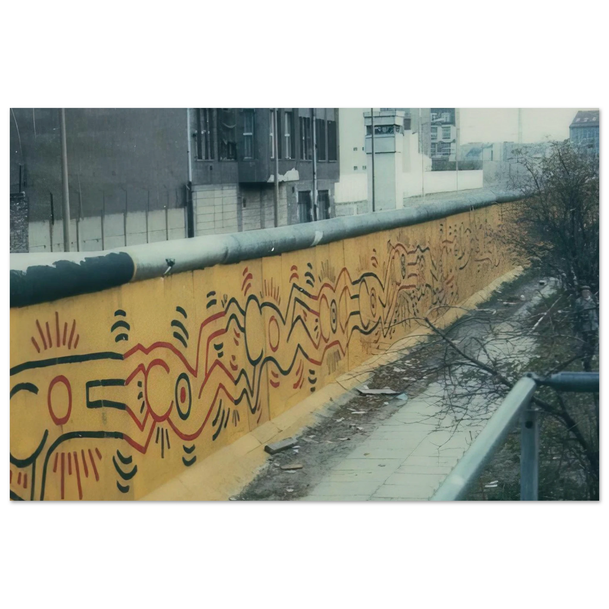 BERLIN MURAL 1986 Poster | Keith Haring Poster | Keith Haring Prints