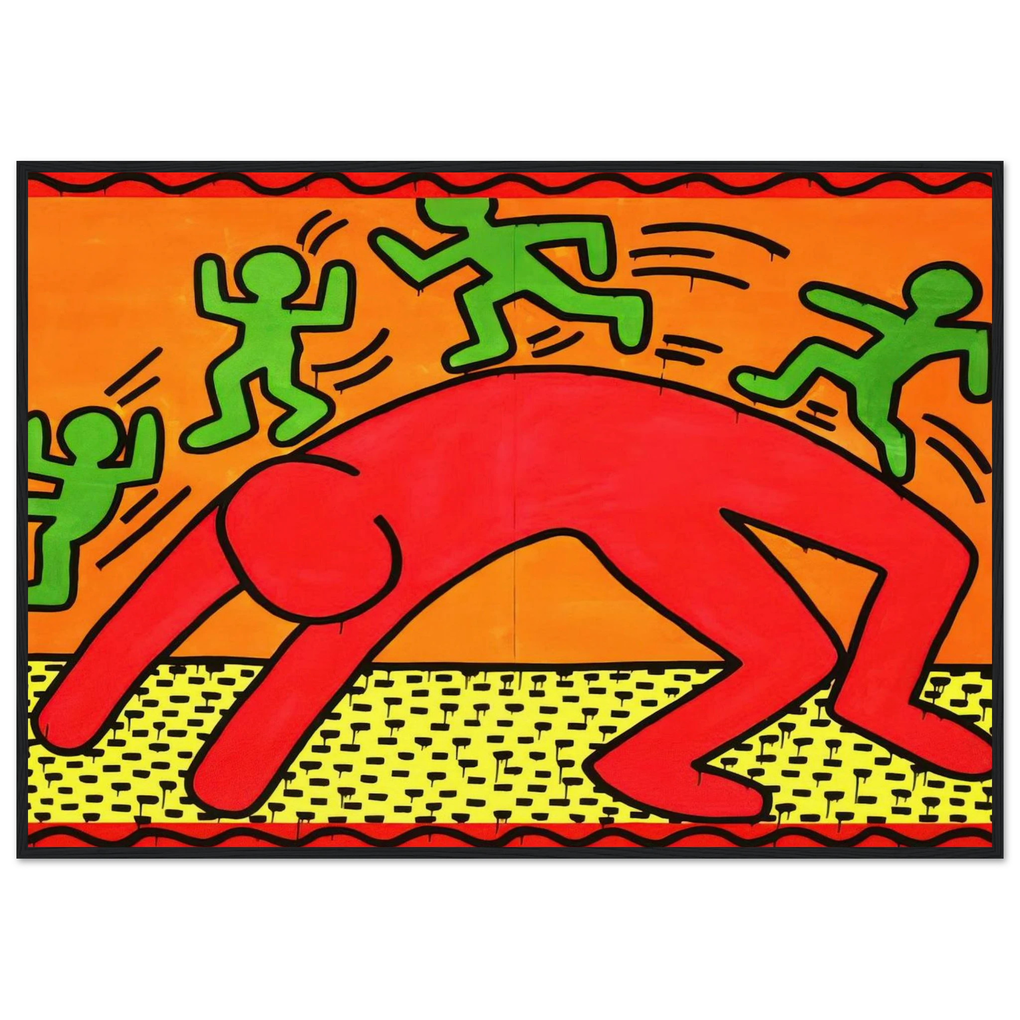 UNTITLED 1982 2 Framed Poster | Keith Haring Framed Prints Wall Art | Keith Haring Prints