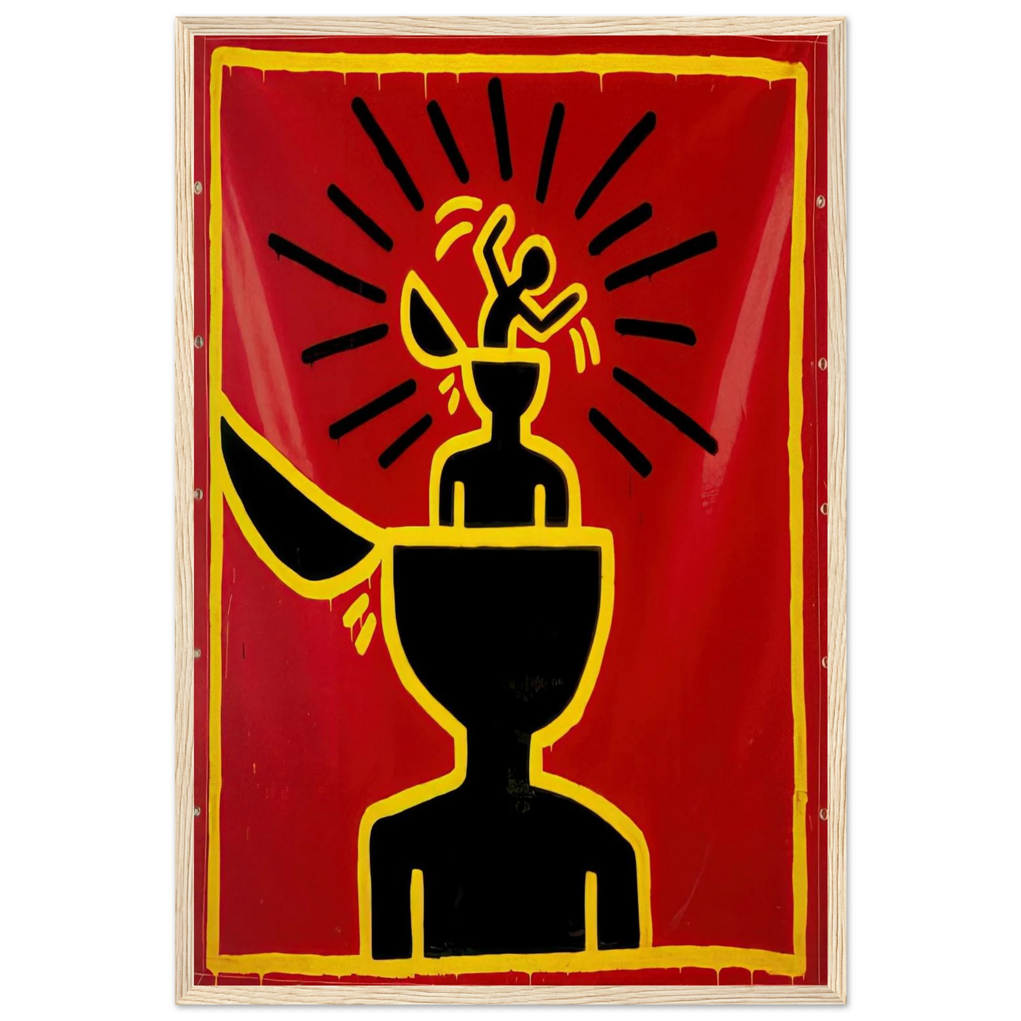 UNTITLED 1982 Framed Poster | Keith Haring Framed Prints Wall Art | Keith Haring Prints