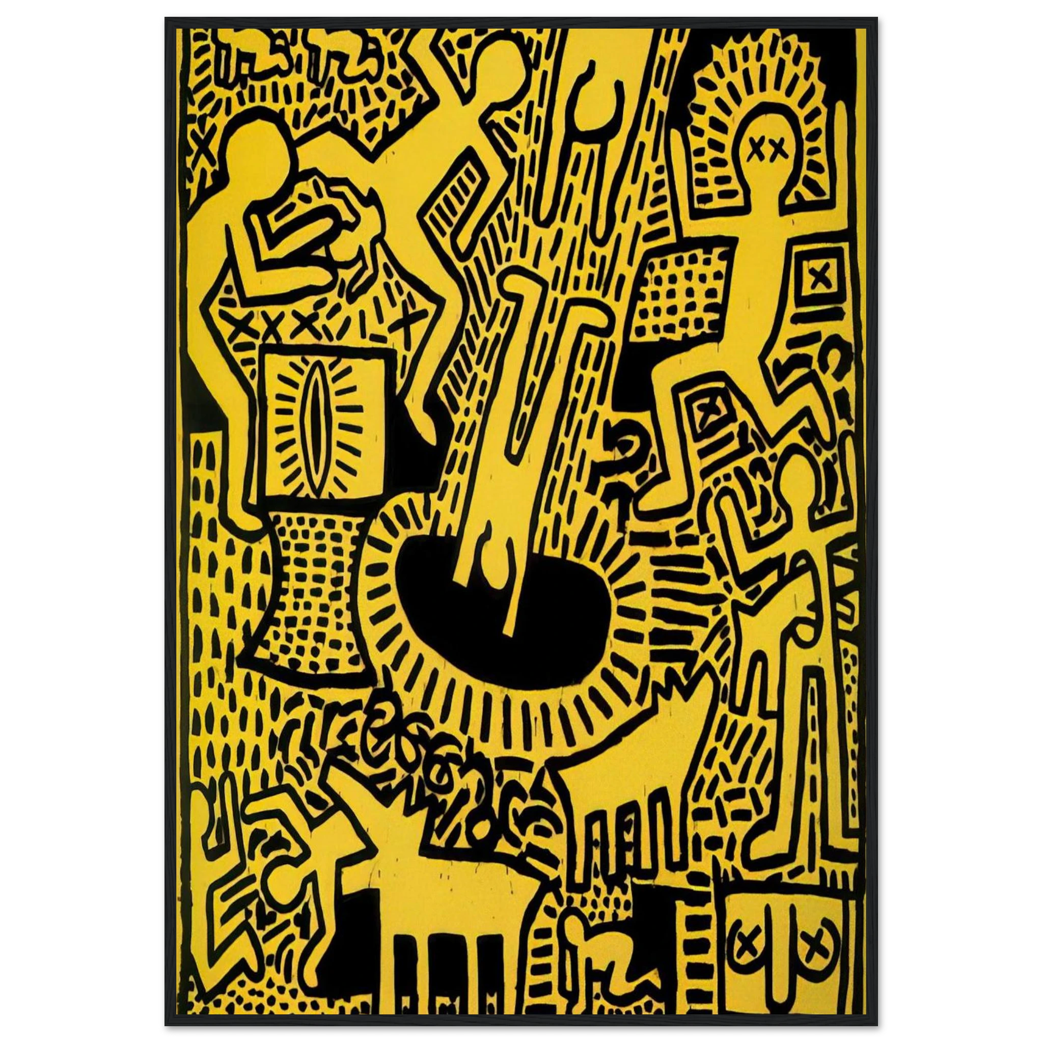 UNTITLED 1981 Framed Poster | Keith Haring Framed Prints Wall Art | Keith Haring Prints