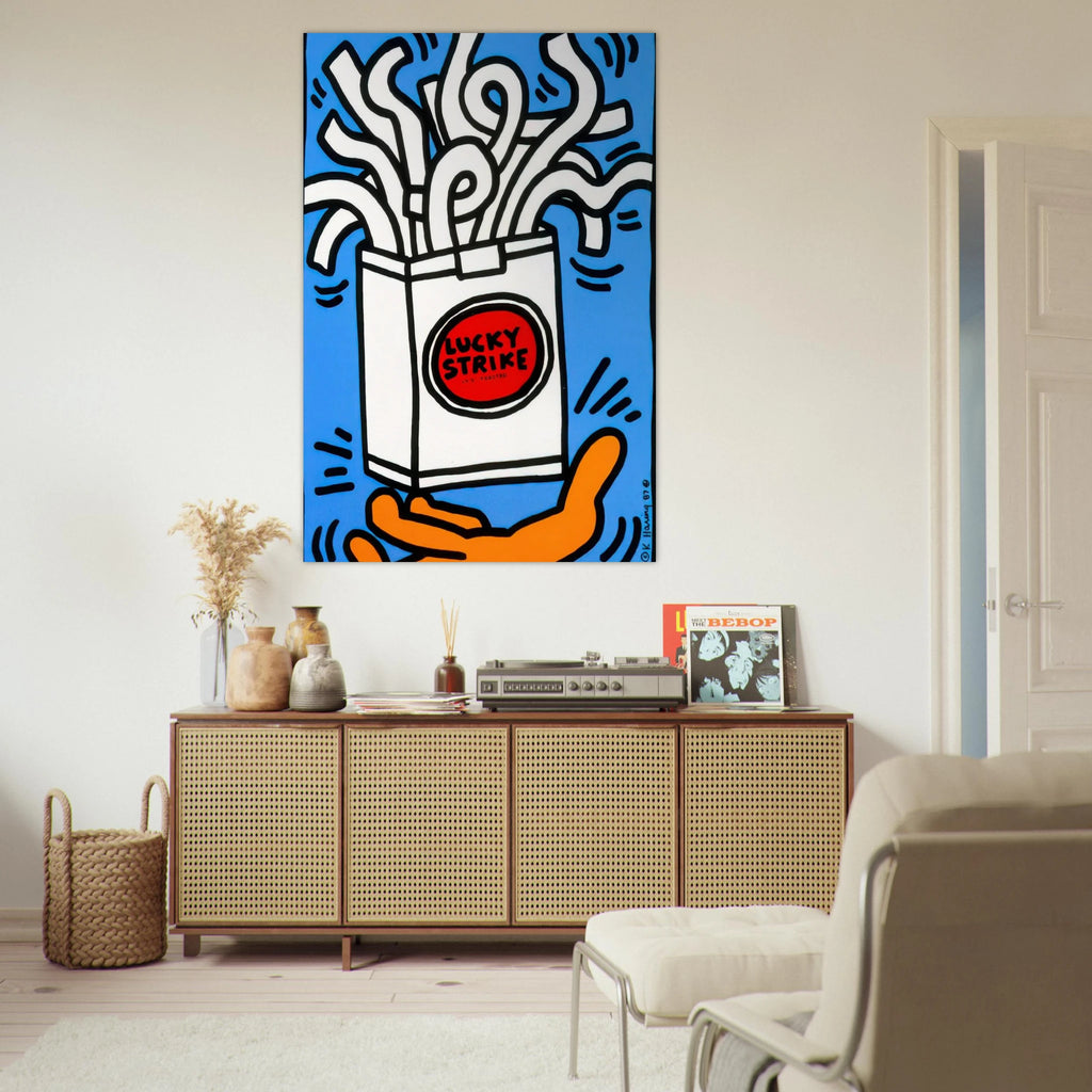 LUCKY STRIKE 1987 Poster | Keith Haring Poster | Keith Haring Prints