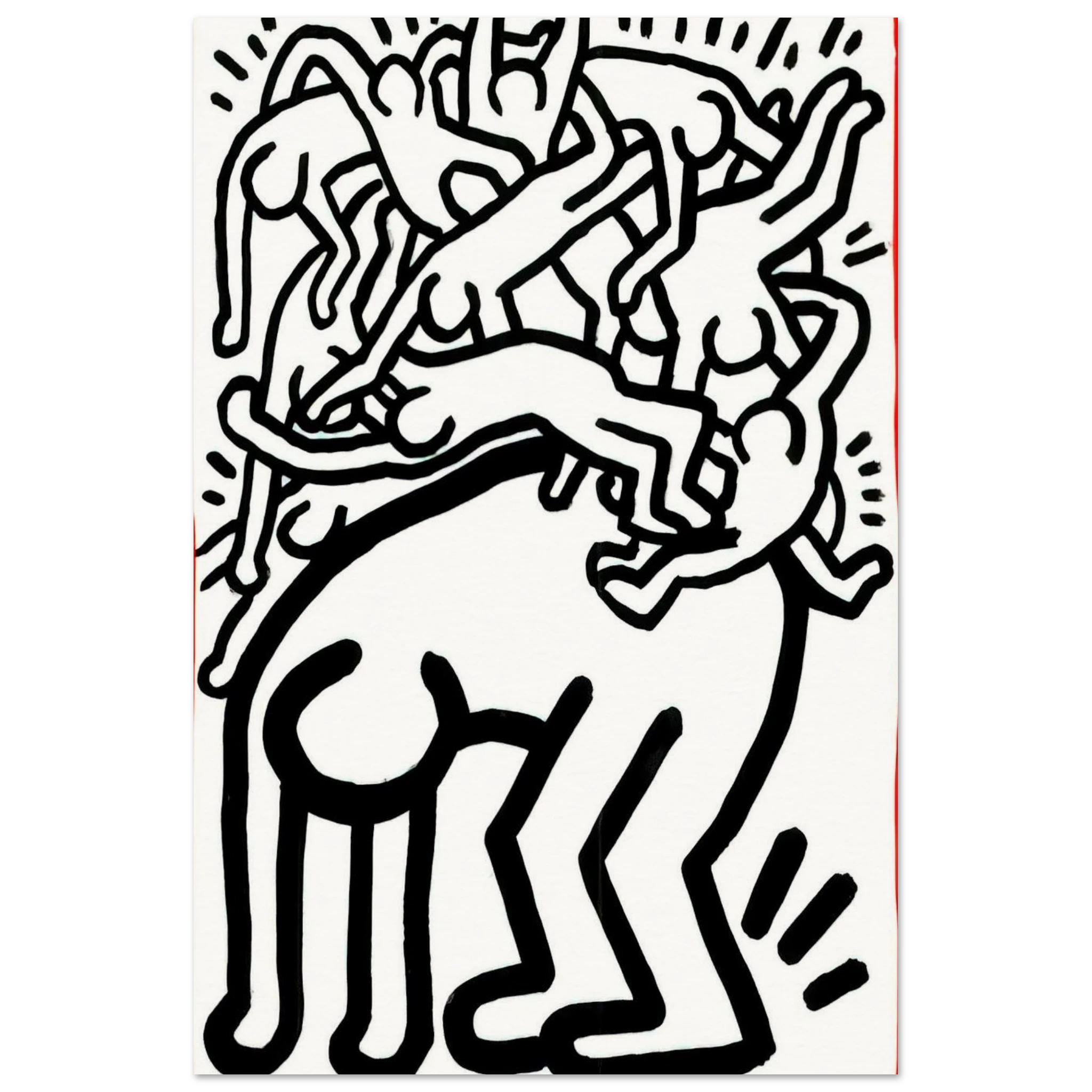 FIGHT AIDS WORLDWIDE 1990 Poster | Keith Haring Poster | Keith Haring Prints