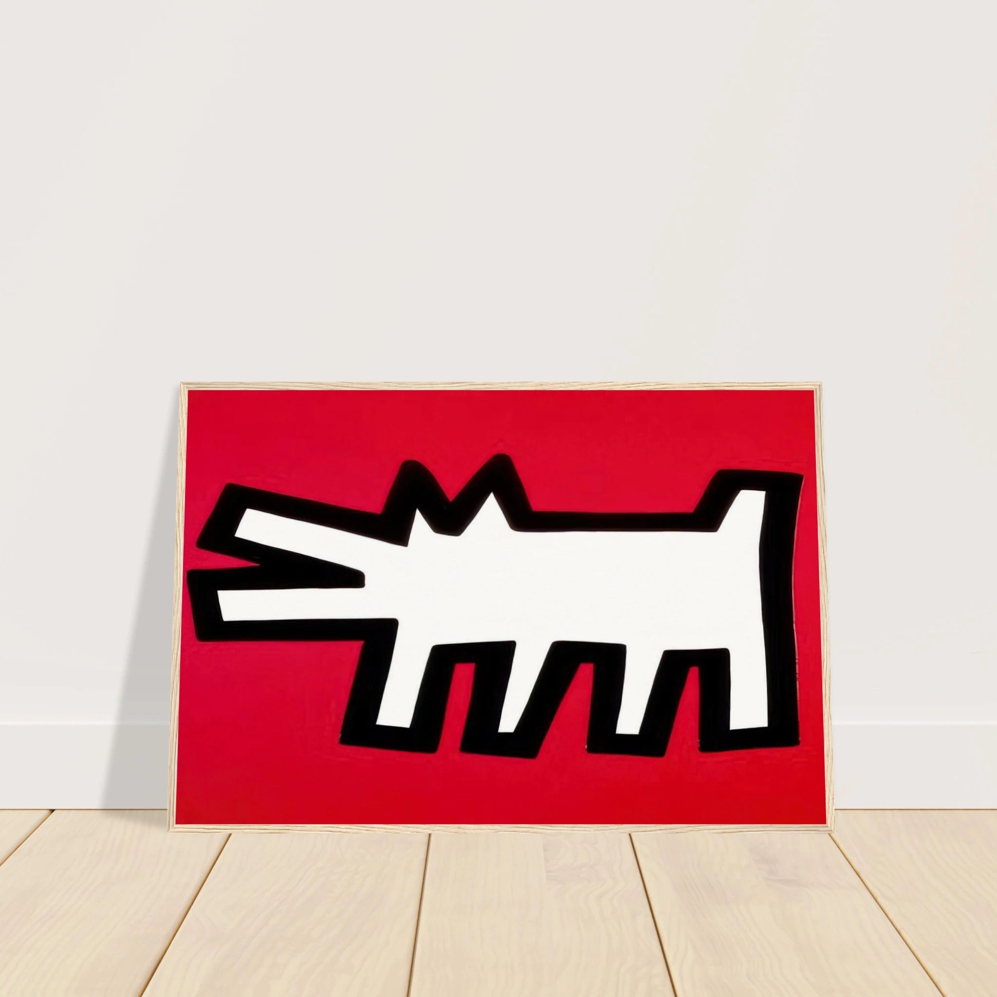 BARKING DOG 1990 Framed Poster | Keith Haring Framed Prints Wall Art | Keith Haring Prints