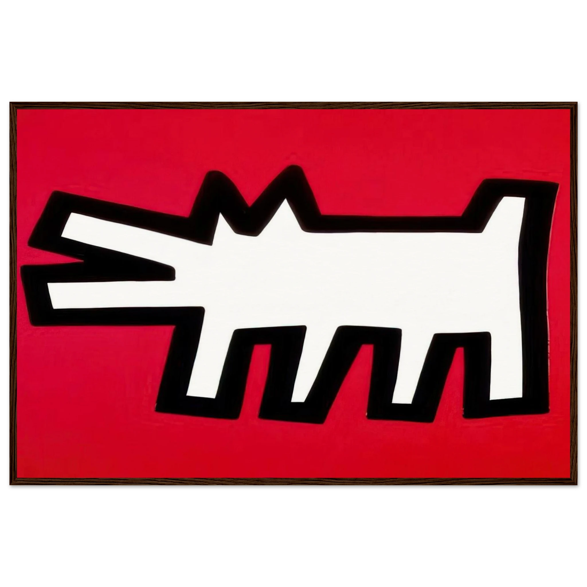BARKING DOG 1990 Framed Poster | Keith Haring Framed Prints Wall Art | Keith Haring Prints