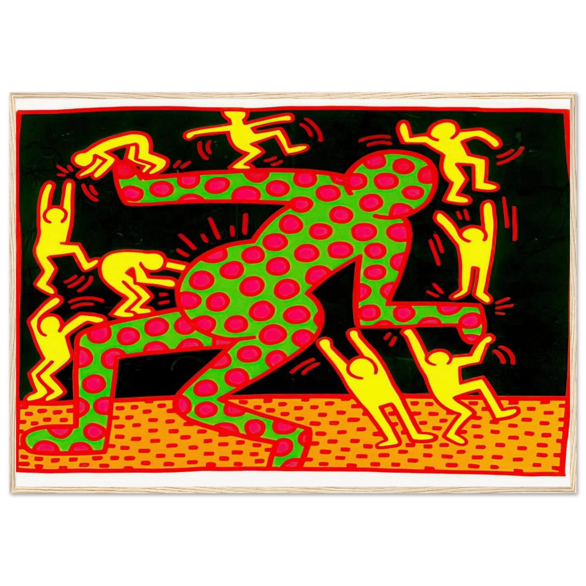 UNTITLED 1983 2 Framed Poster | Keith Haring Framed Prints Wall Art | Keith Haring Prints