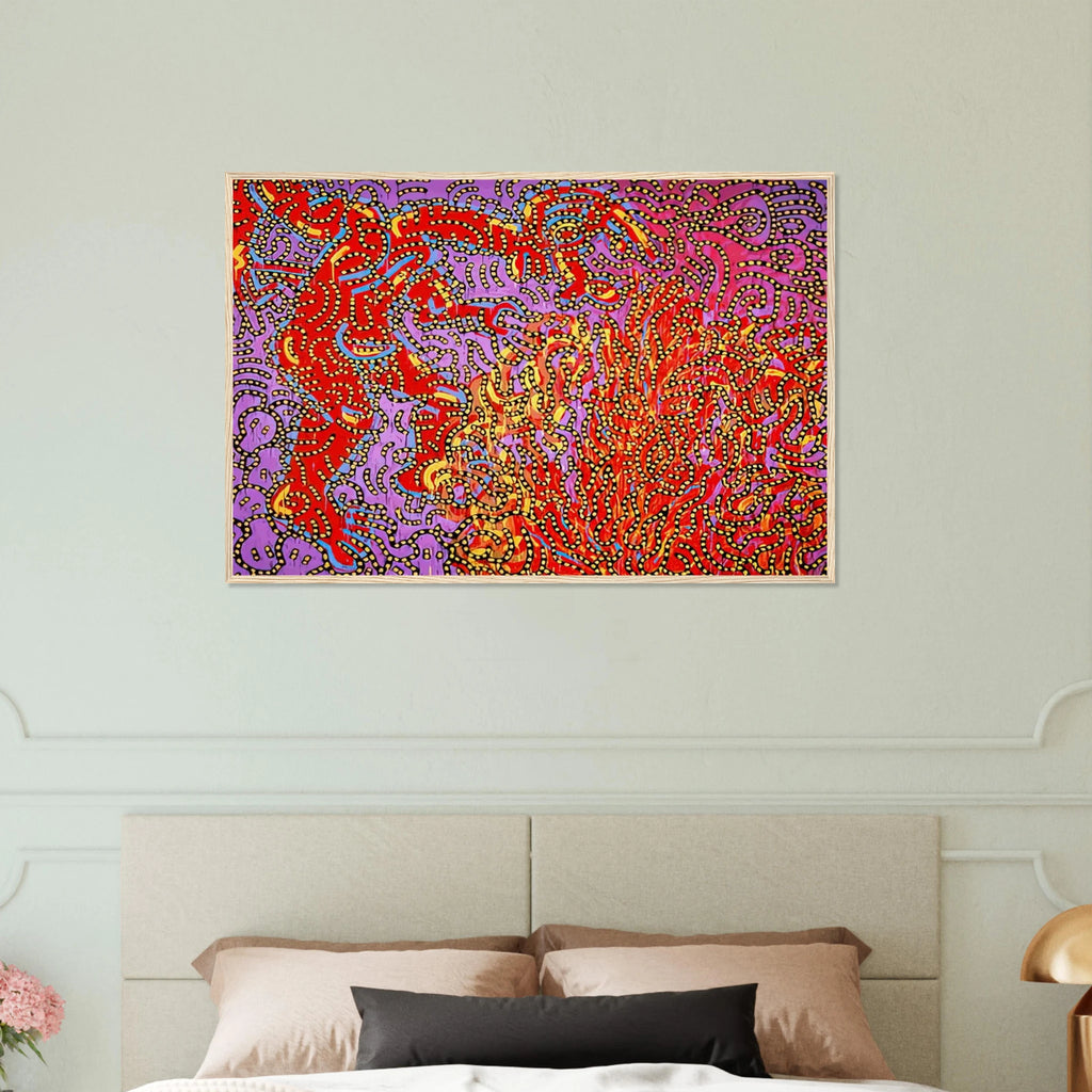MOSES AND THE BURNING BUSH 1985 Framed Poster | Keith Haring Framed Prints Wall Art | Keith Haring Prints