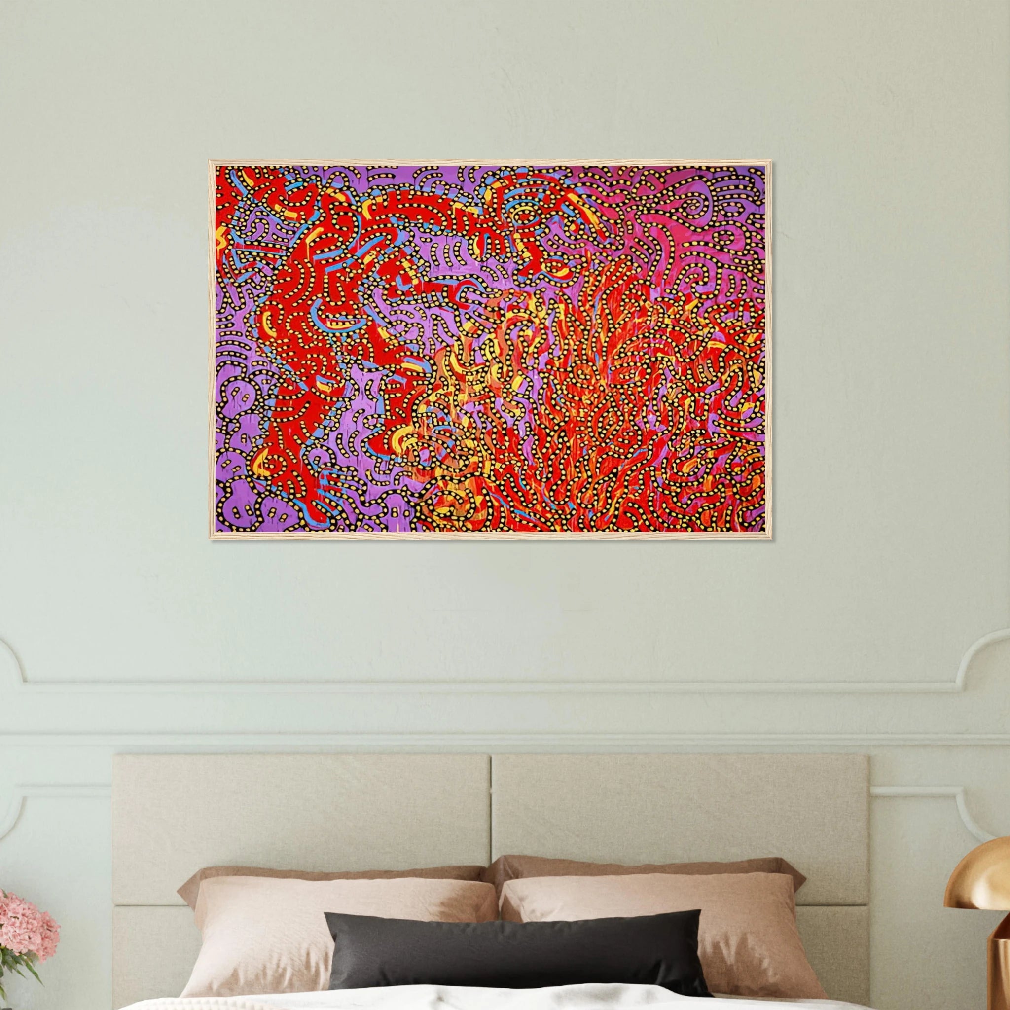 MOSES AND THE BURNING BUSH 1985 Framed Poster | Keith Haring Framed Prints Wall Art | Keith Haring Prints