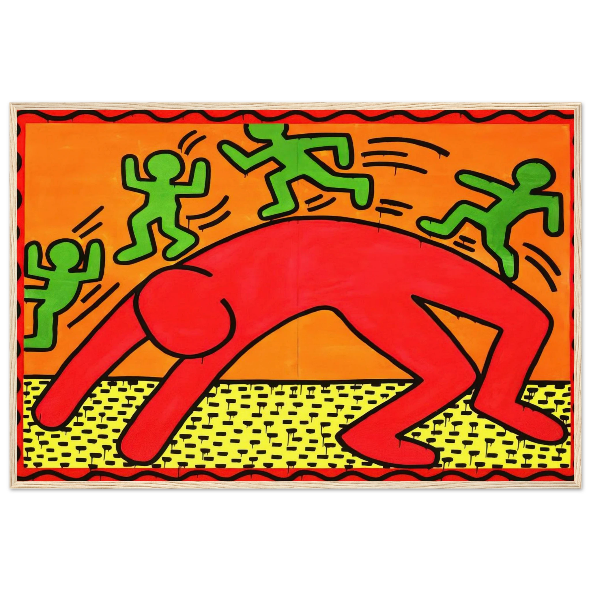 UNTITLED 1982 2 Framed Poster | Keith Haring Framed Prints Wall Art | Keith Haring Prints