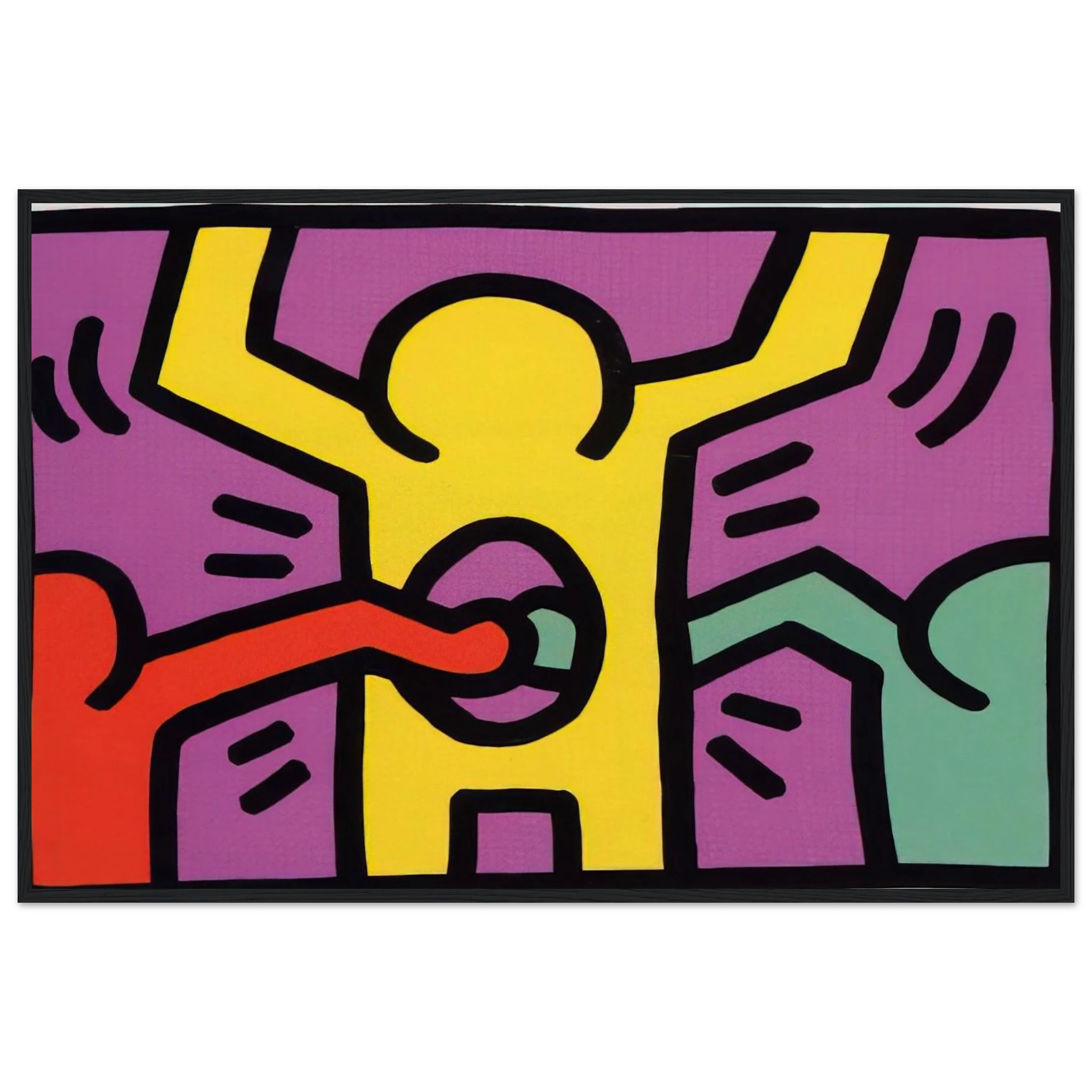 POP SHOP 1 1987 Framed Poster | Keith Haring Framed Prints Wall Art | Keith Haring Prints