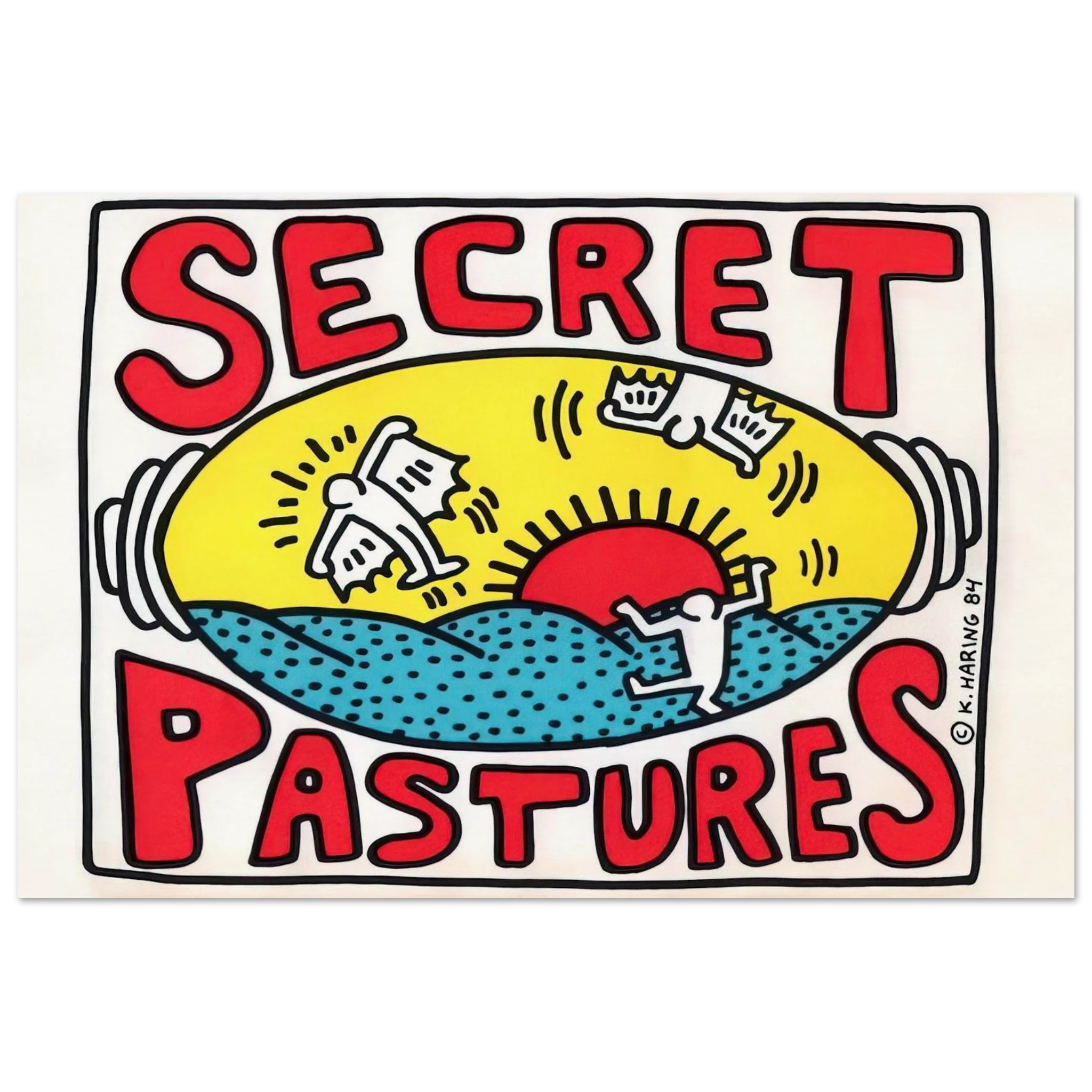 PROMOTIONAL POSTER FOR SECRET PASTURES 1984 Poster | Keith Haring Poster | Keith Haring Prints