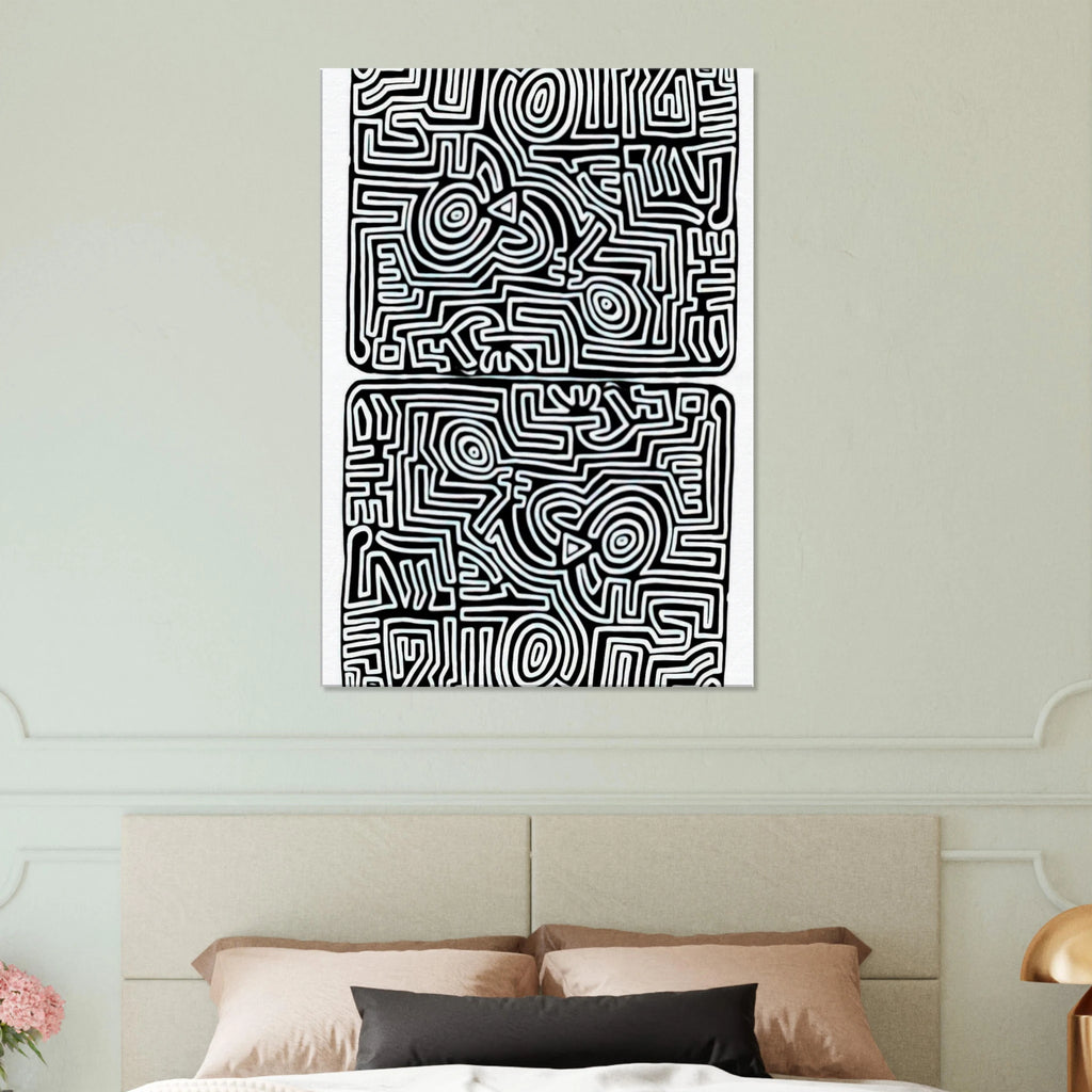 LABYRINTH 1989 Canvas | Keith Haring Canvas | Keith Haring Prints