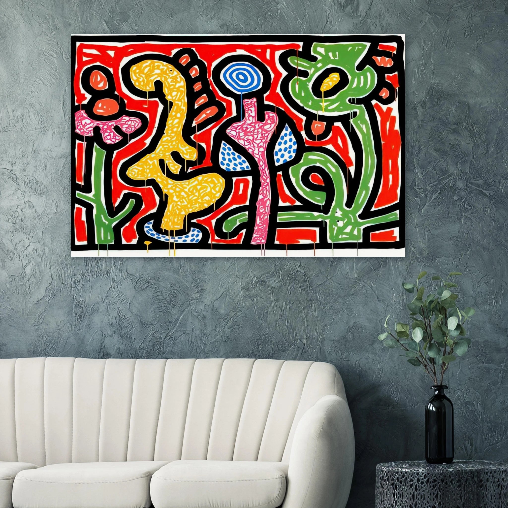 FLOWERS IV 1990 Poster | Keith Haring Poster | Keith Haring Prints