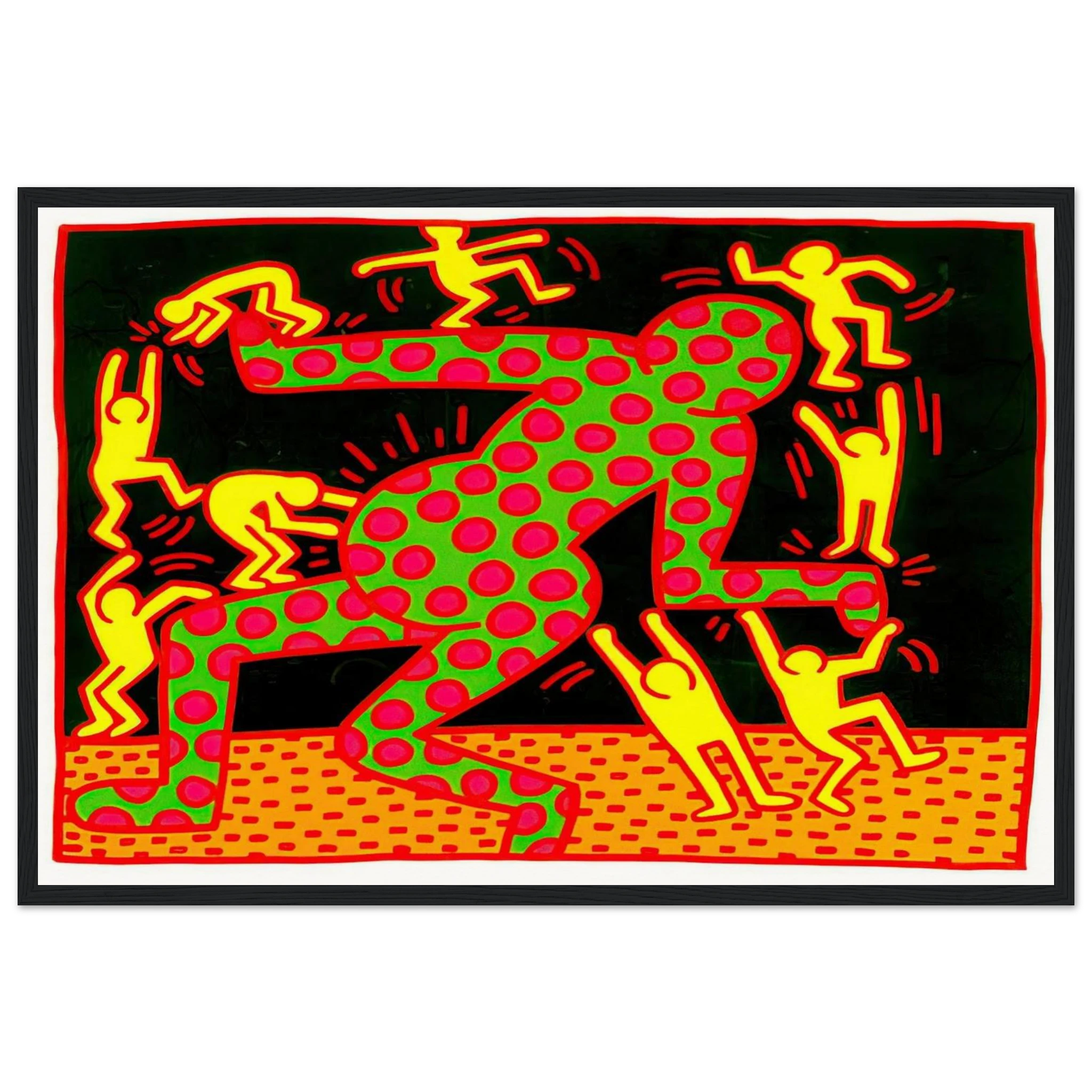 UNTITLED 1983 2 Framed Poster | Keith Haring Framed Prints Wall Art | Keith Haring Prints