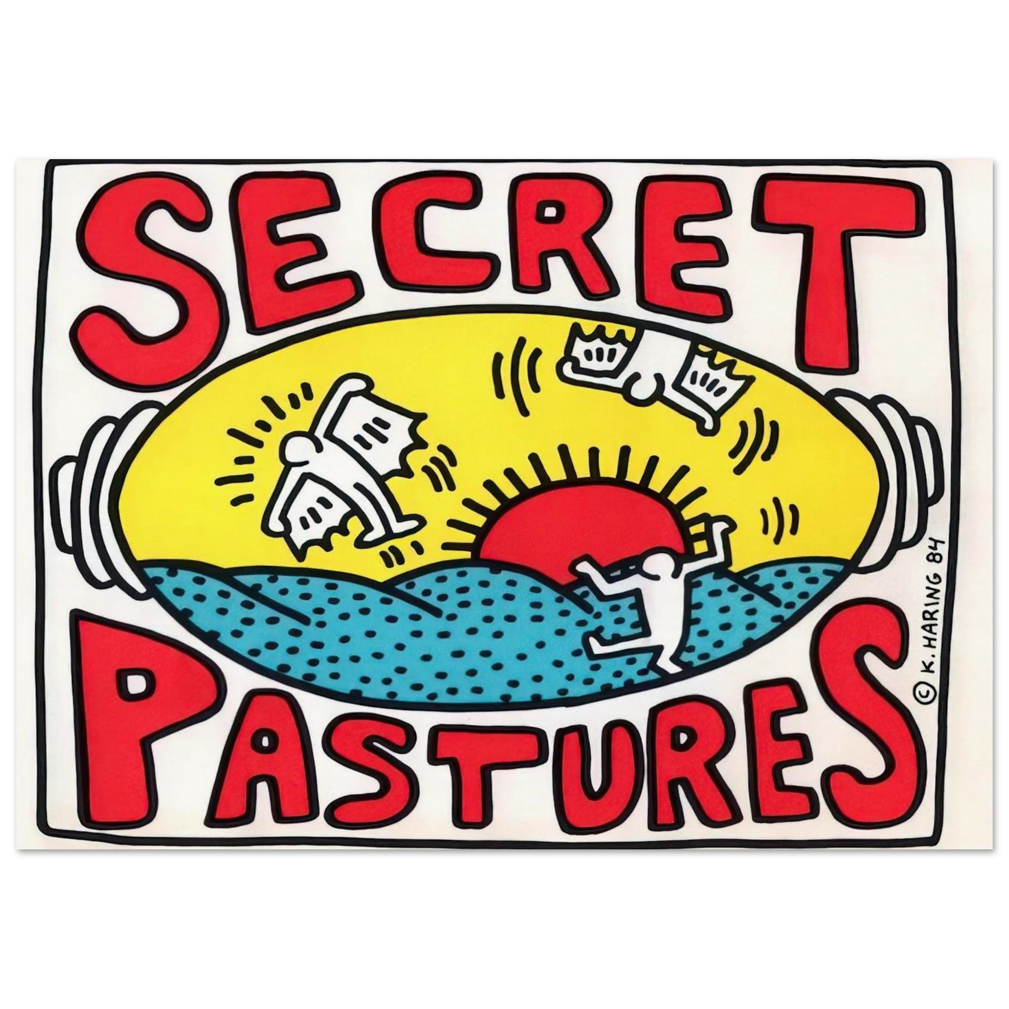 PROMOTIONAL POSTER FOR SECRET PASTURES 1984 Poster | Keith Haring Poster | Keith Haring Prints