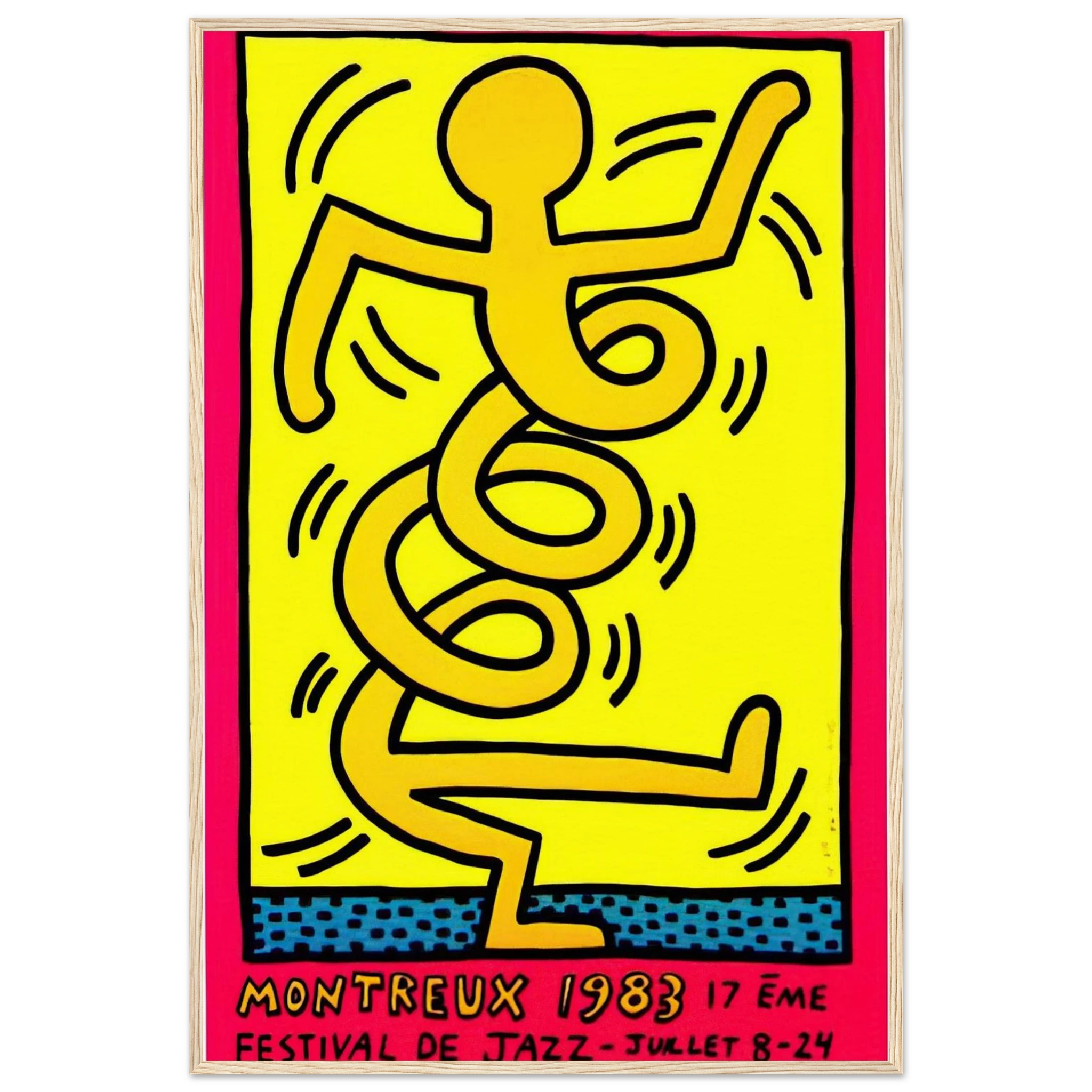 MONTREUX 1983 Framed Poster | Keith Haring Framed Prints Wall Art | Keith Haring Prints